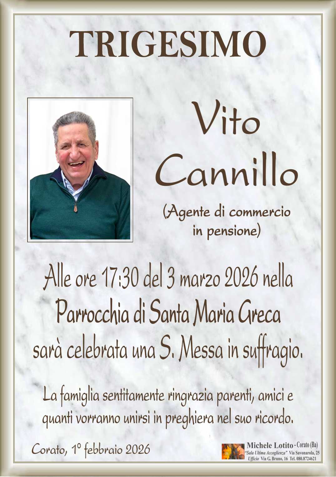 Trigesimo VITO CANNILLO