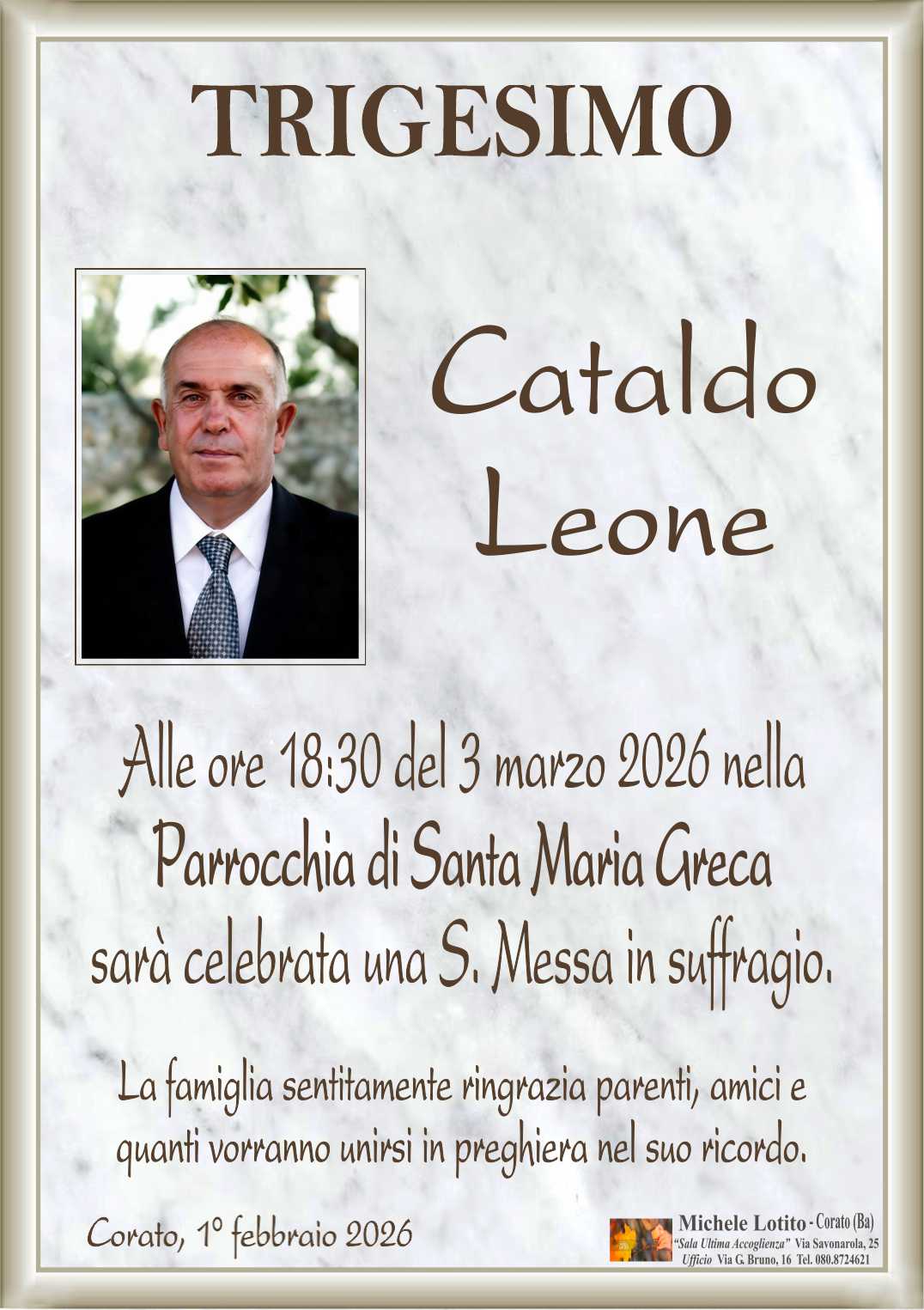 Trigesimo CATALDO LEONE