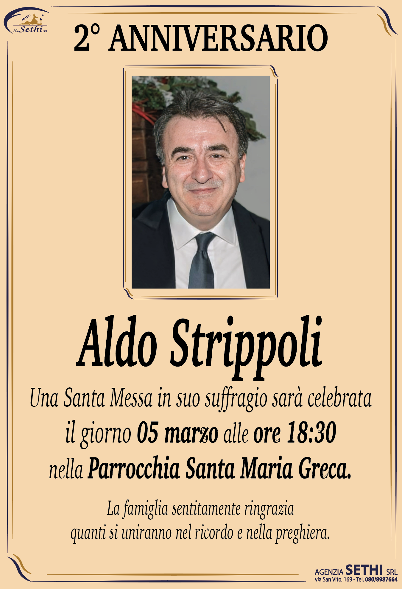 2° anniversario Aldo Strippoli (DIRETTORE BCC ALTA MURGIA IN PENSIONE)
