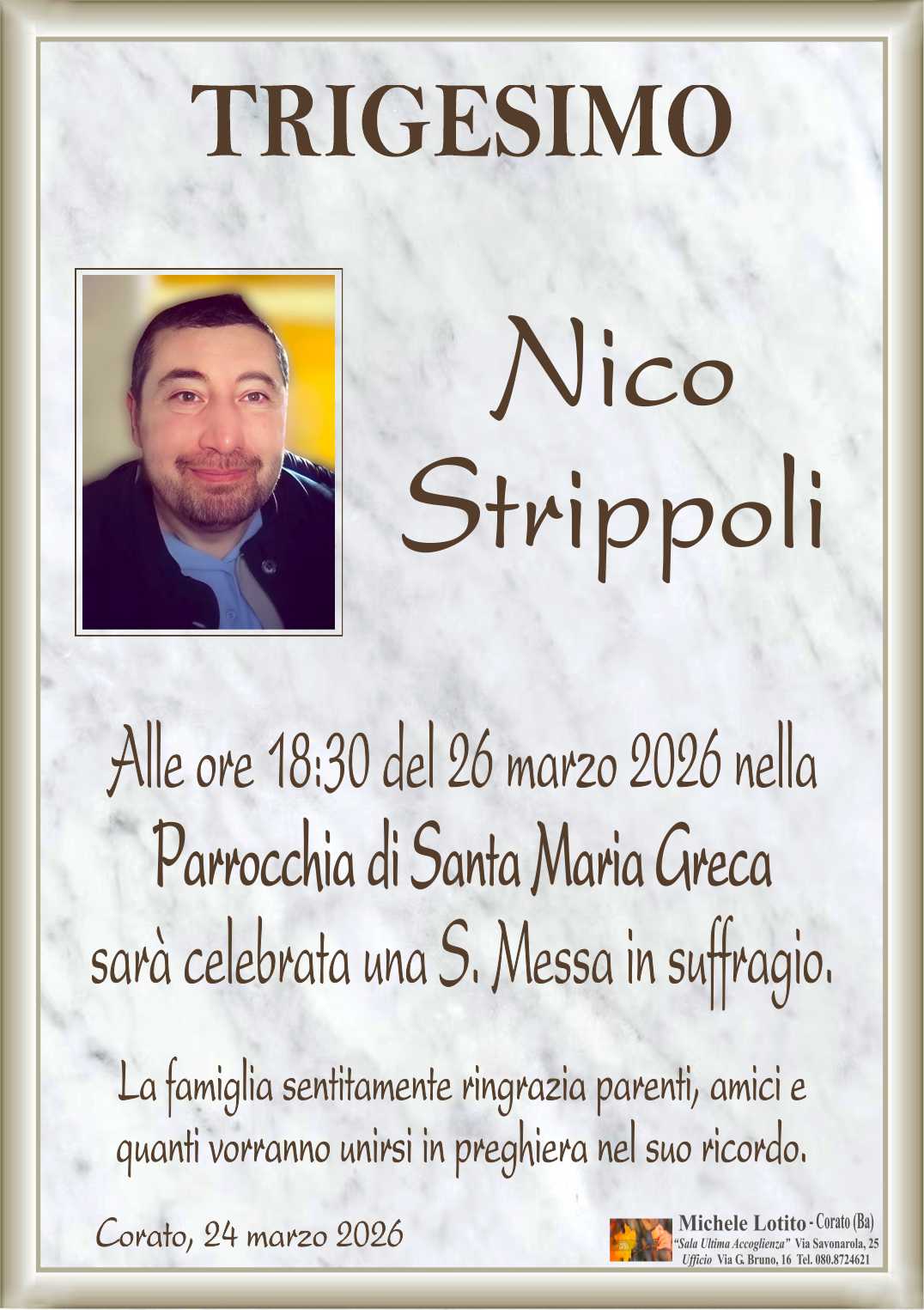 Trigesimo NICO STRIPPOLI