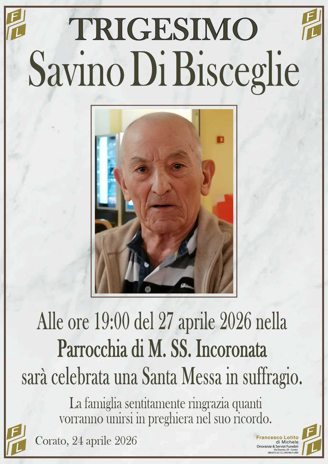 Trigesimo Savino DI BISCEGLIE