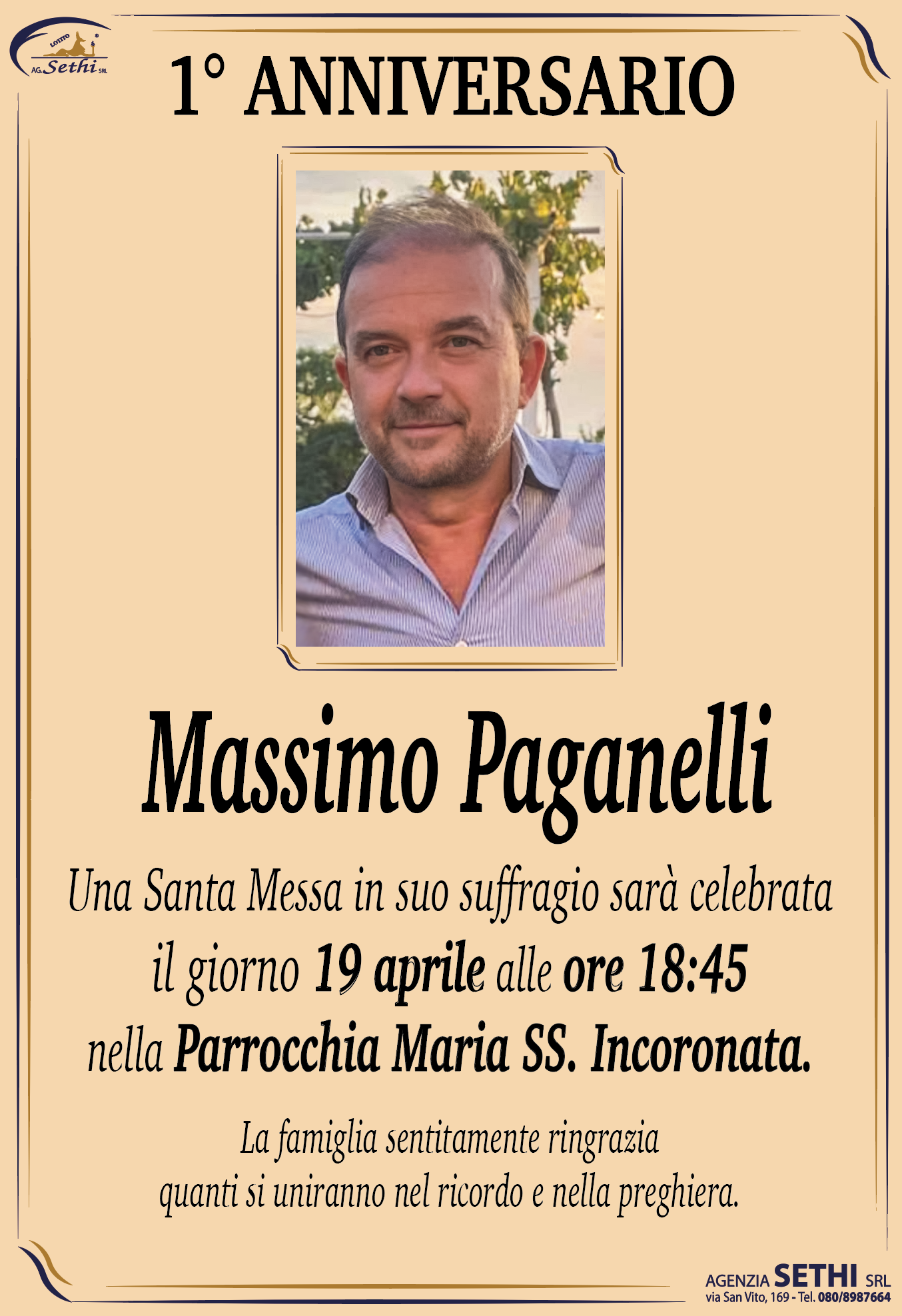 1° anniversario Massimo Paganelli