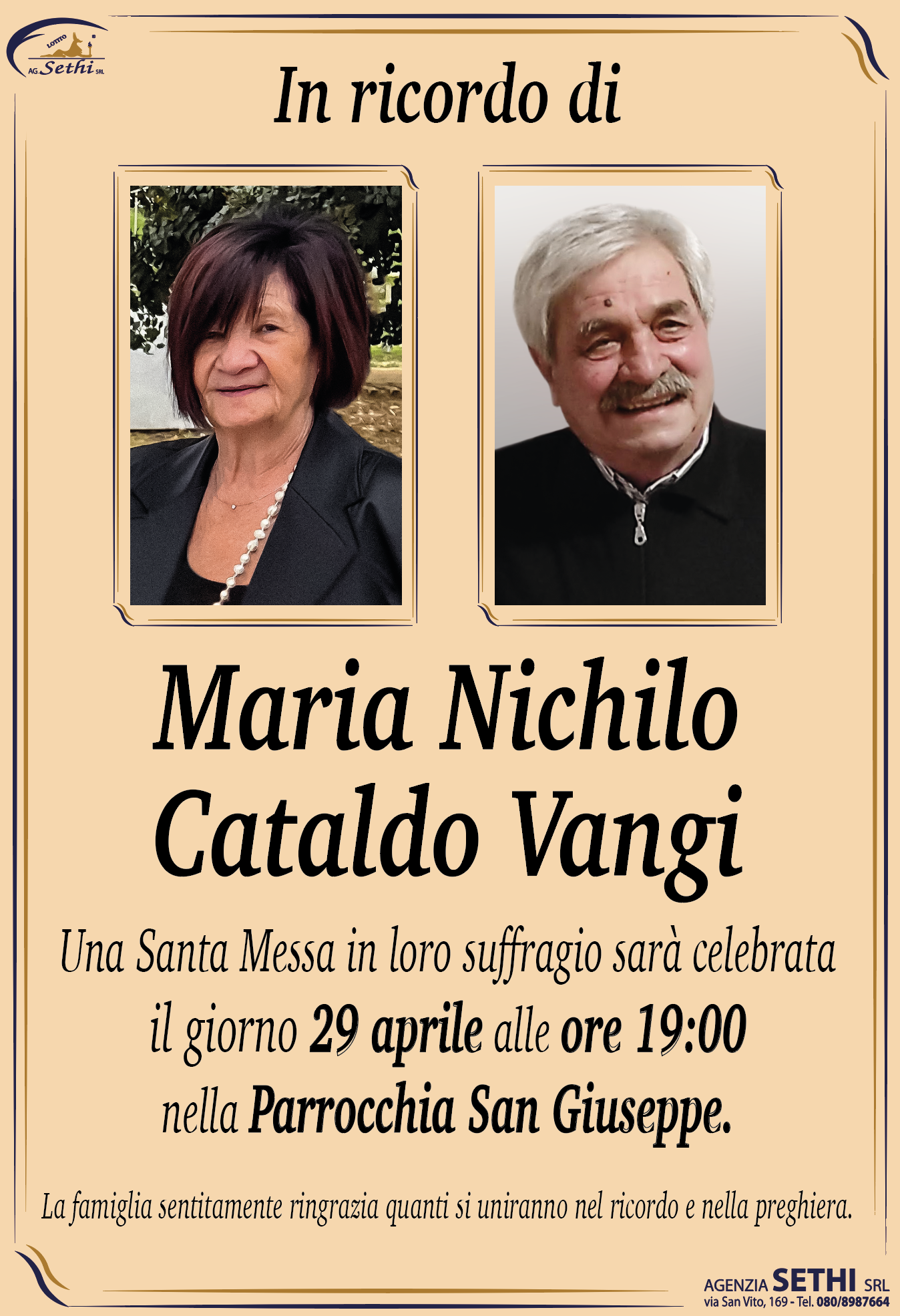 Commemorazione Cataldo Vangi fu Niccolò