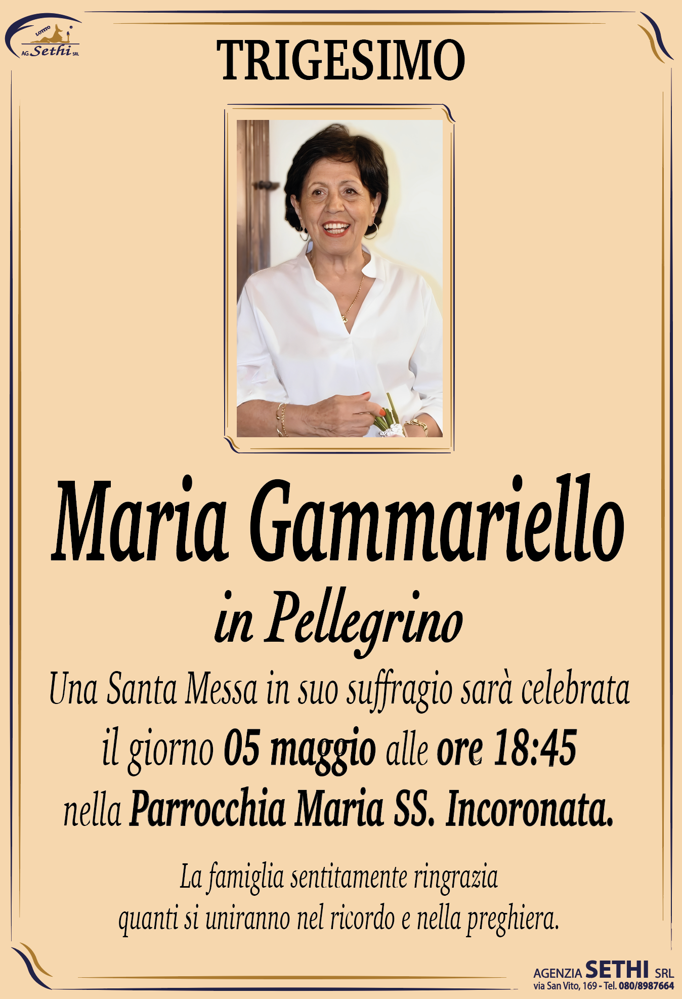 Trigesimo Maria Gammariello in Pellegrino