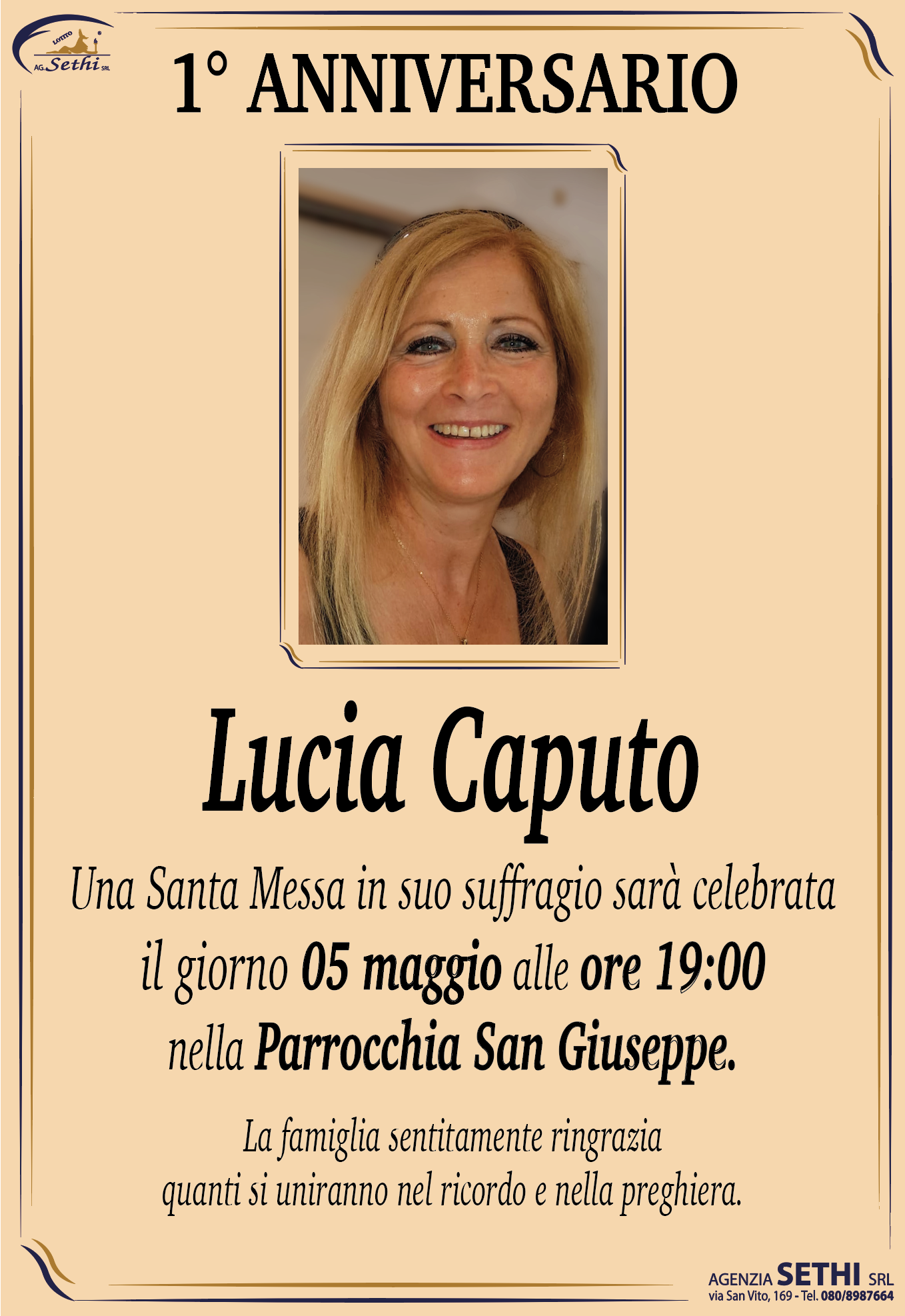 1° anniversario Lucia Caputo