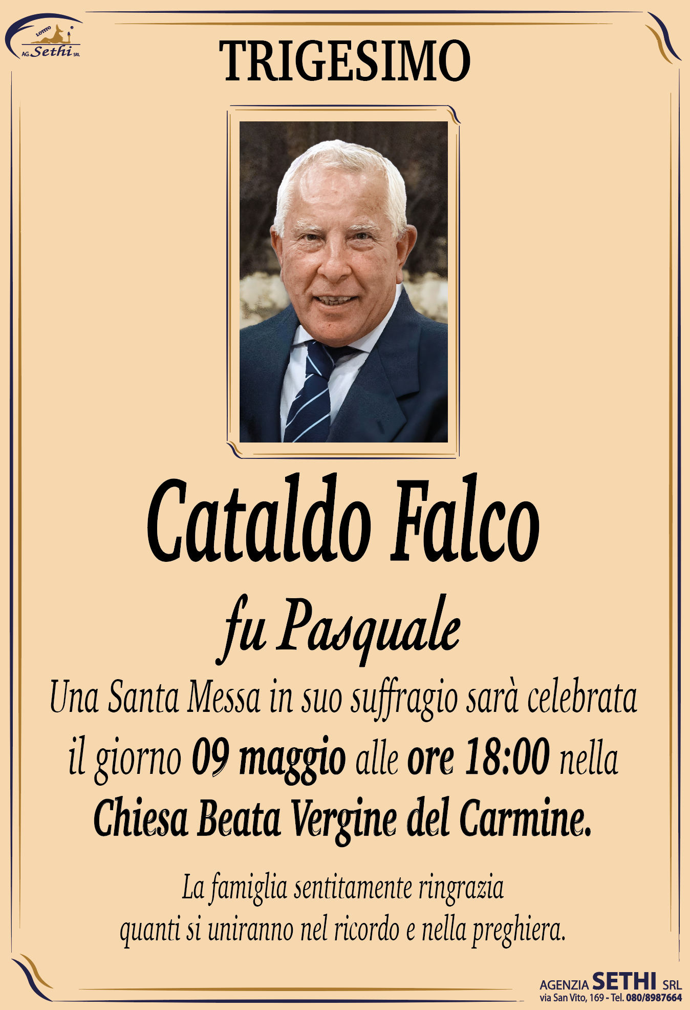 Trigesimo Cataldo Falco fu Pasquale (impiegato ASL-BAT)
