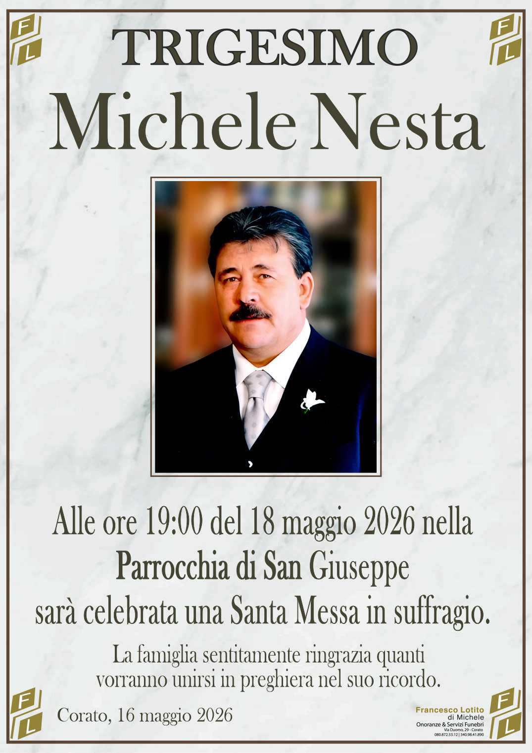Trigesimo Michele NESTA