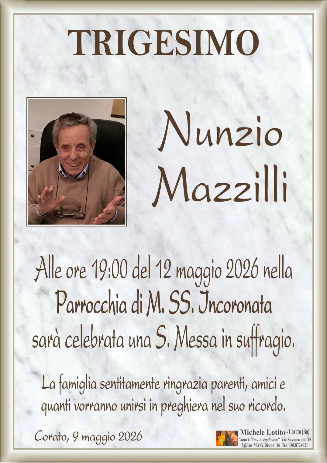 Trigesimo NUNZIO MAZZILLI