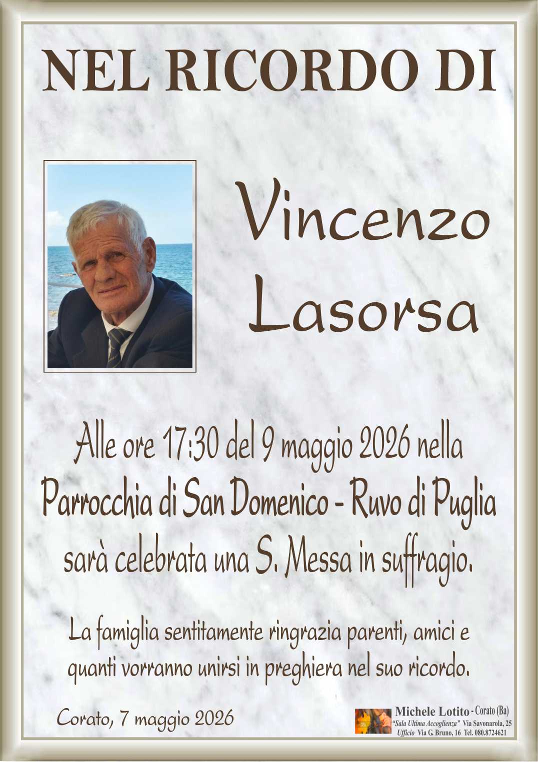 Trigesimo VINCENZO LASORSA