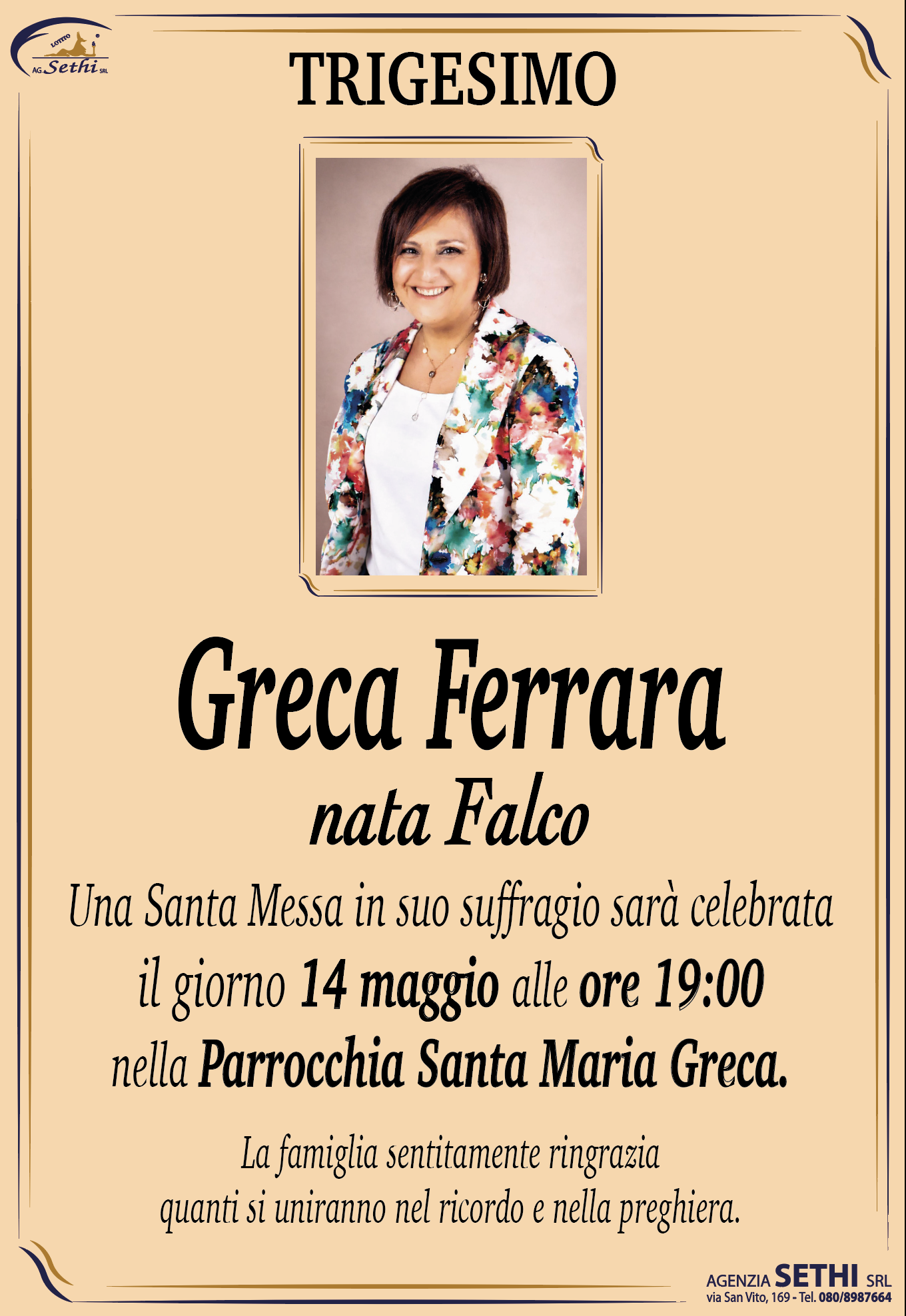 Trigesimo Greca Ferrara nata Falco