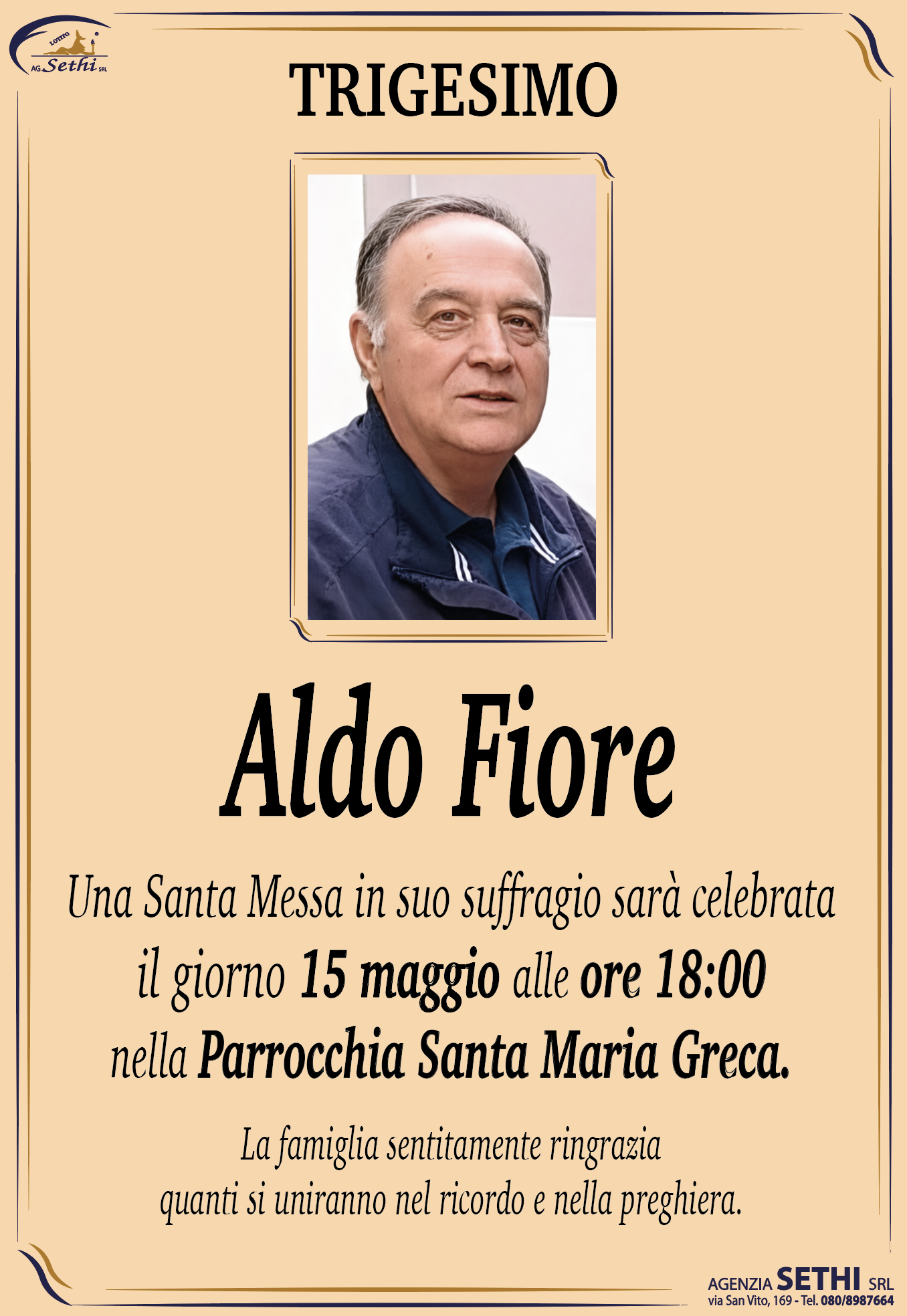 Trigesimo Aldo Fiore (Ex Funzionario Heineken)