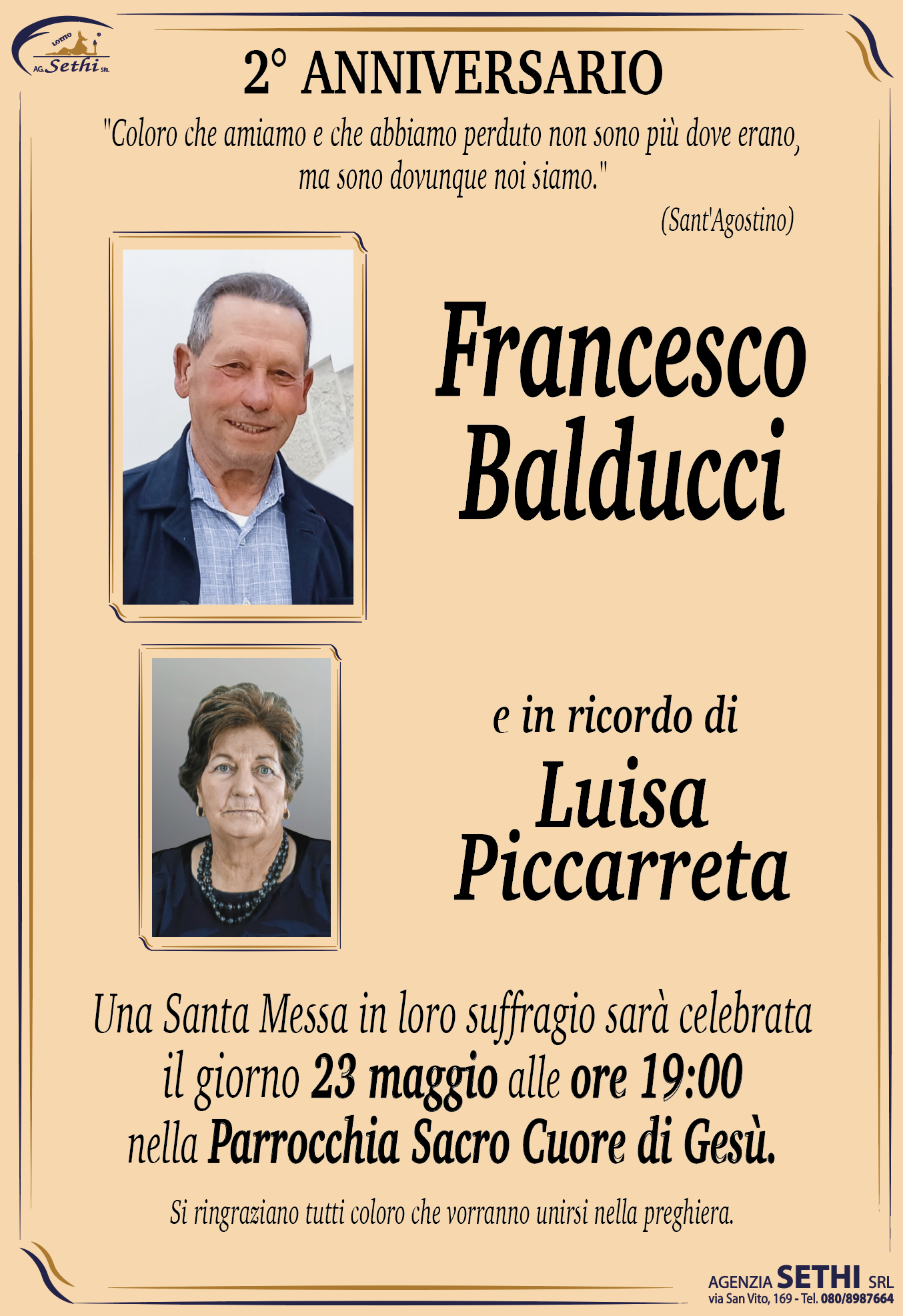 2° anniversario Francesco Balducci fu Luigi