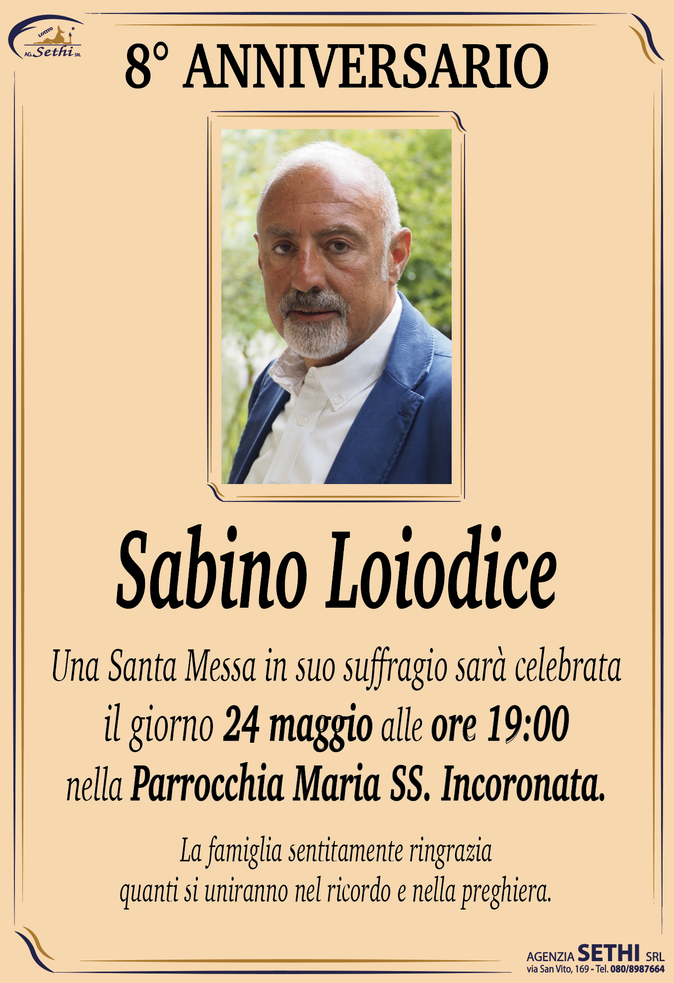 8° anniversario Sabino Loiodice