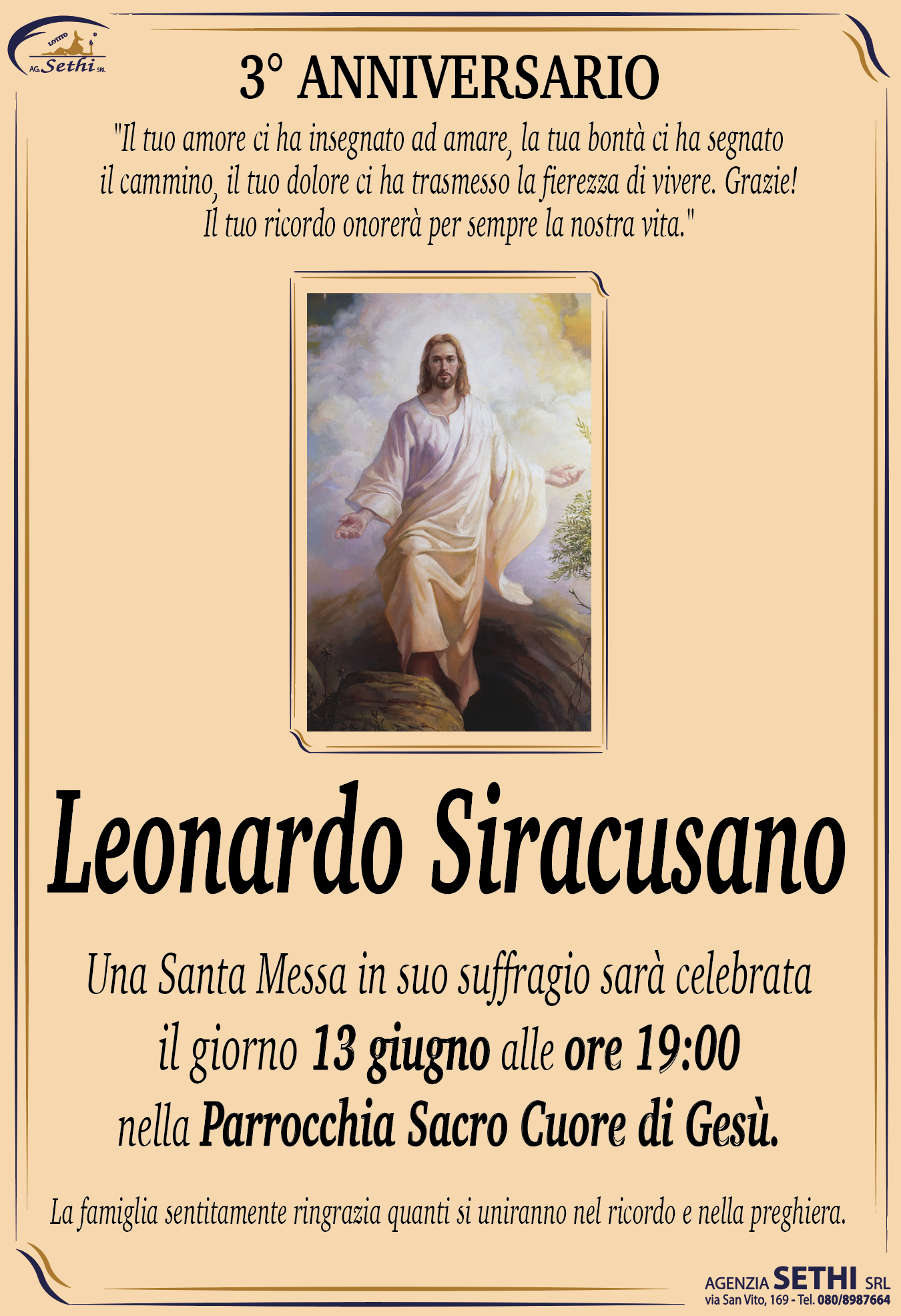 3° anniversario Leonardo Siracusano