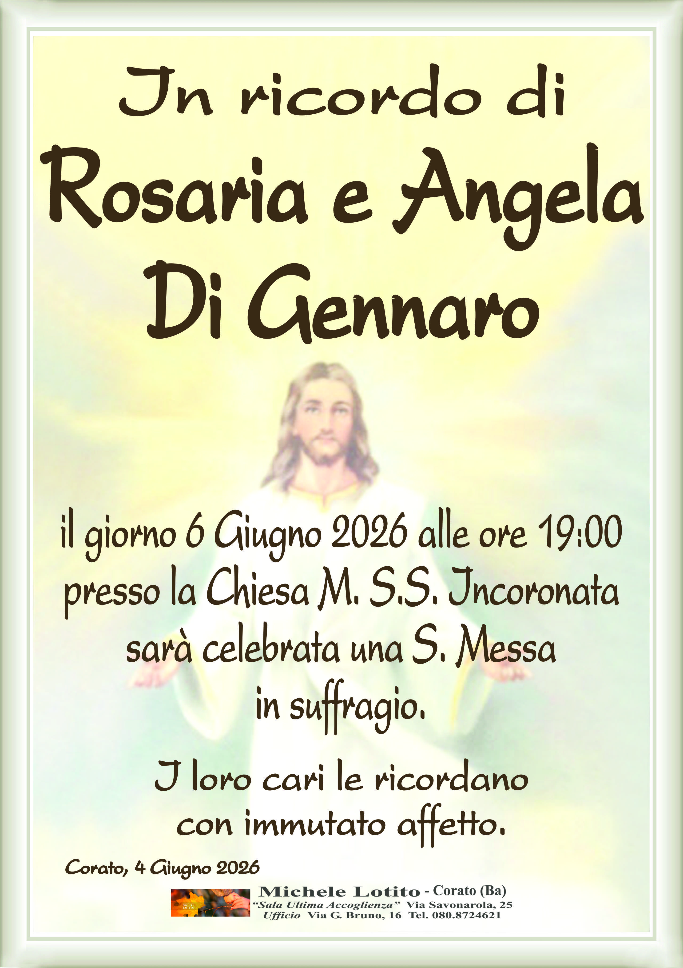 Anniversario ROSARIA DI GENNARO in Marcone