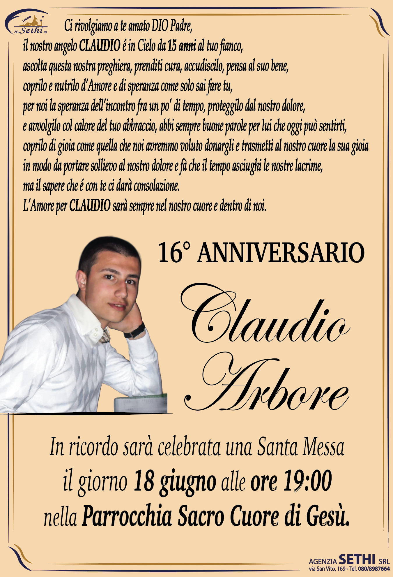 16° anniversario Claudio Arbore