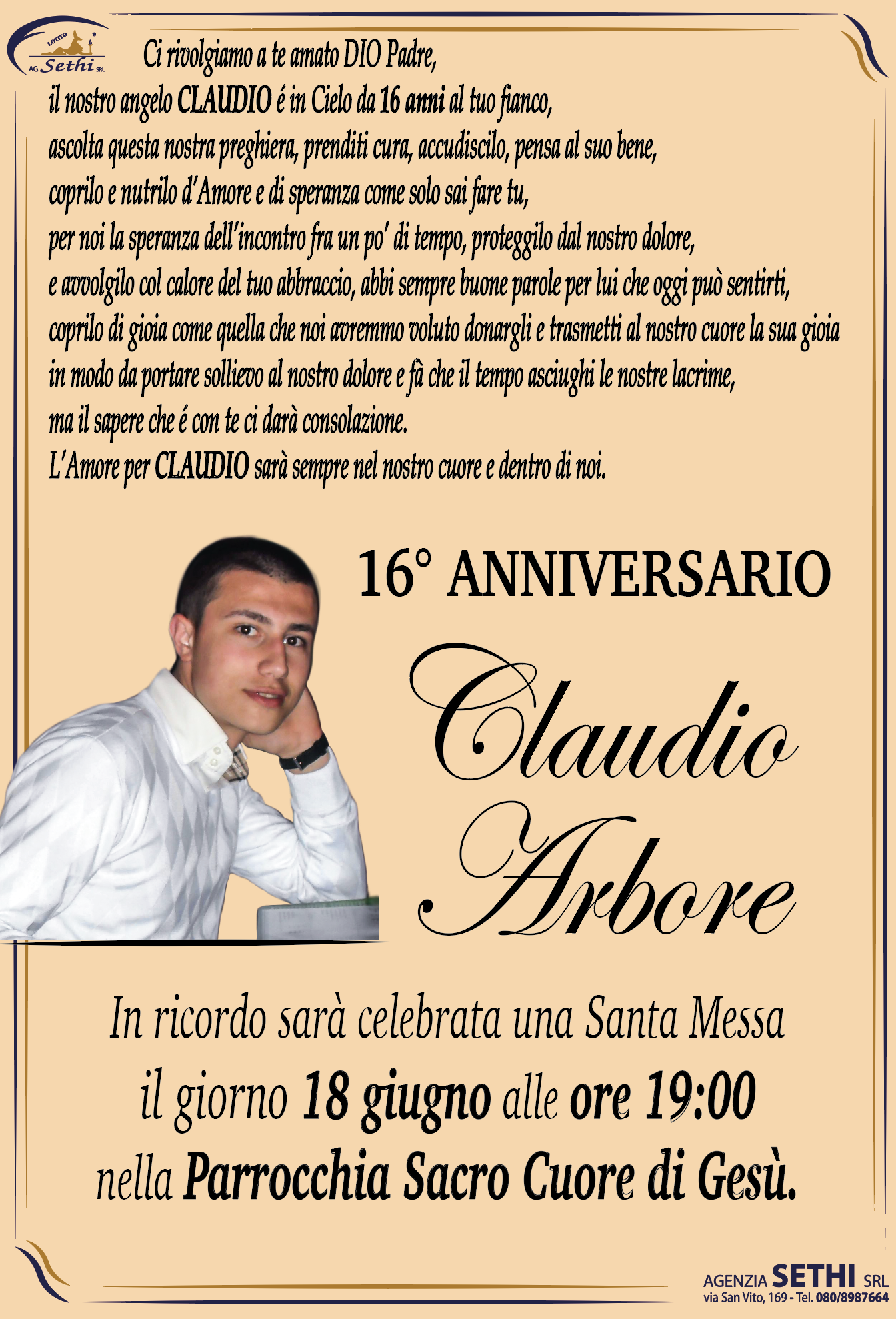 16° anniversario Claudio Arbore