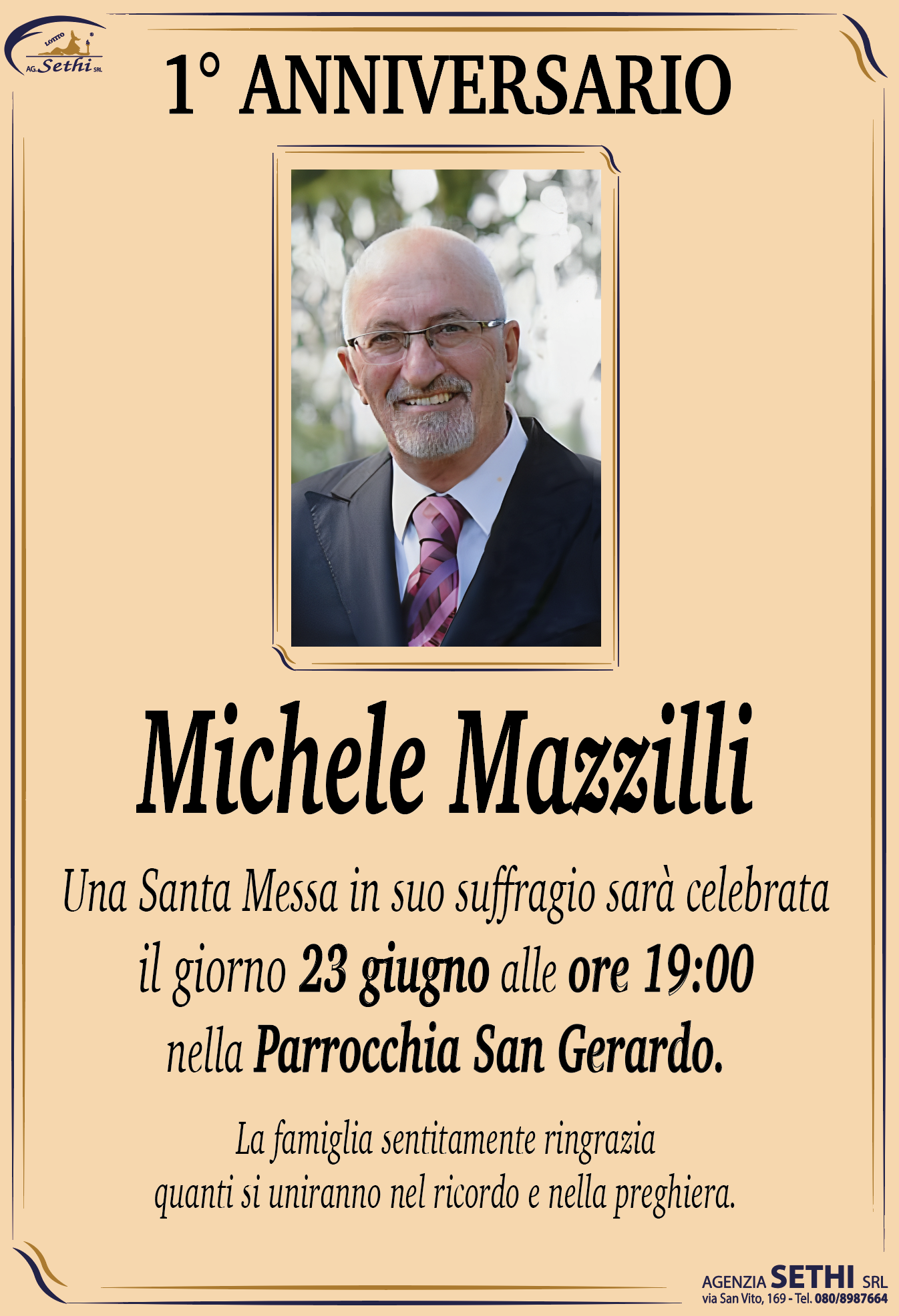 1° anniversario Michele Mazzilli