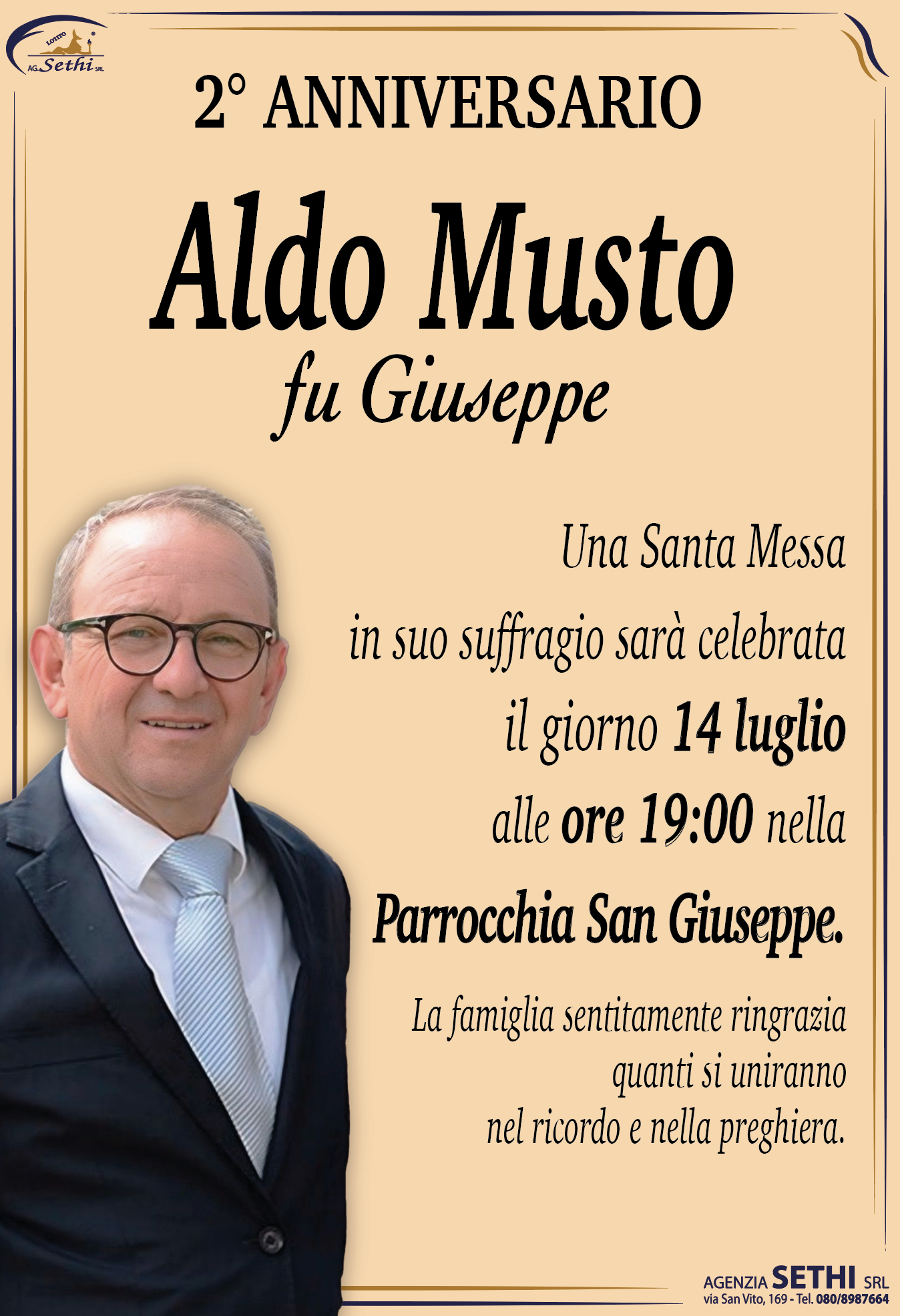 Anniversario Cataldo Musto fu Giuseppe