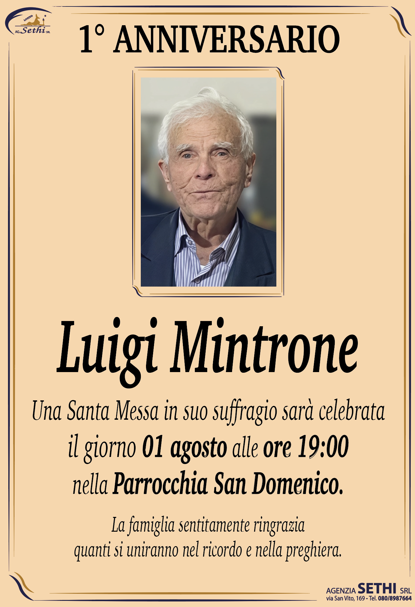 1° anniversario Luigi Mintrone