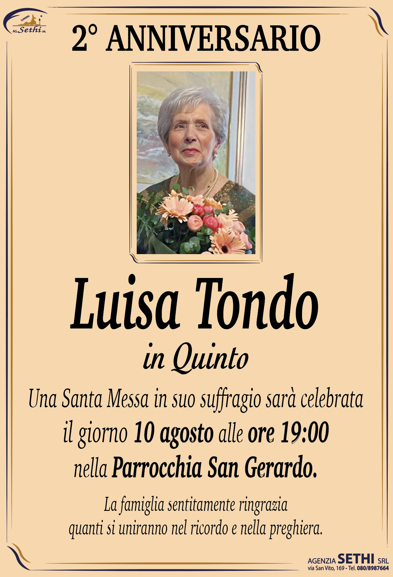 Anniversario Luisa Tondo in Quinto