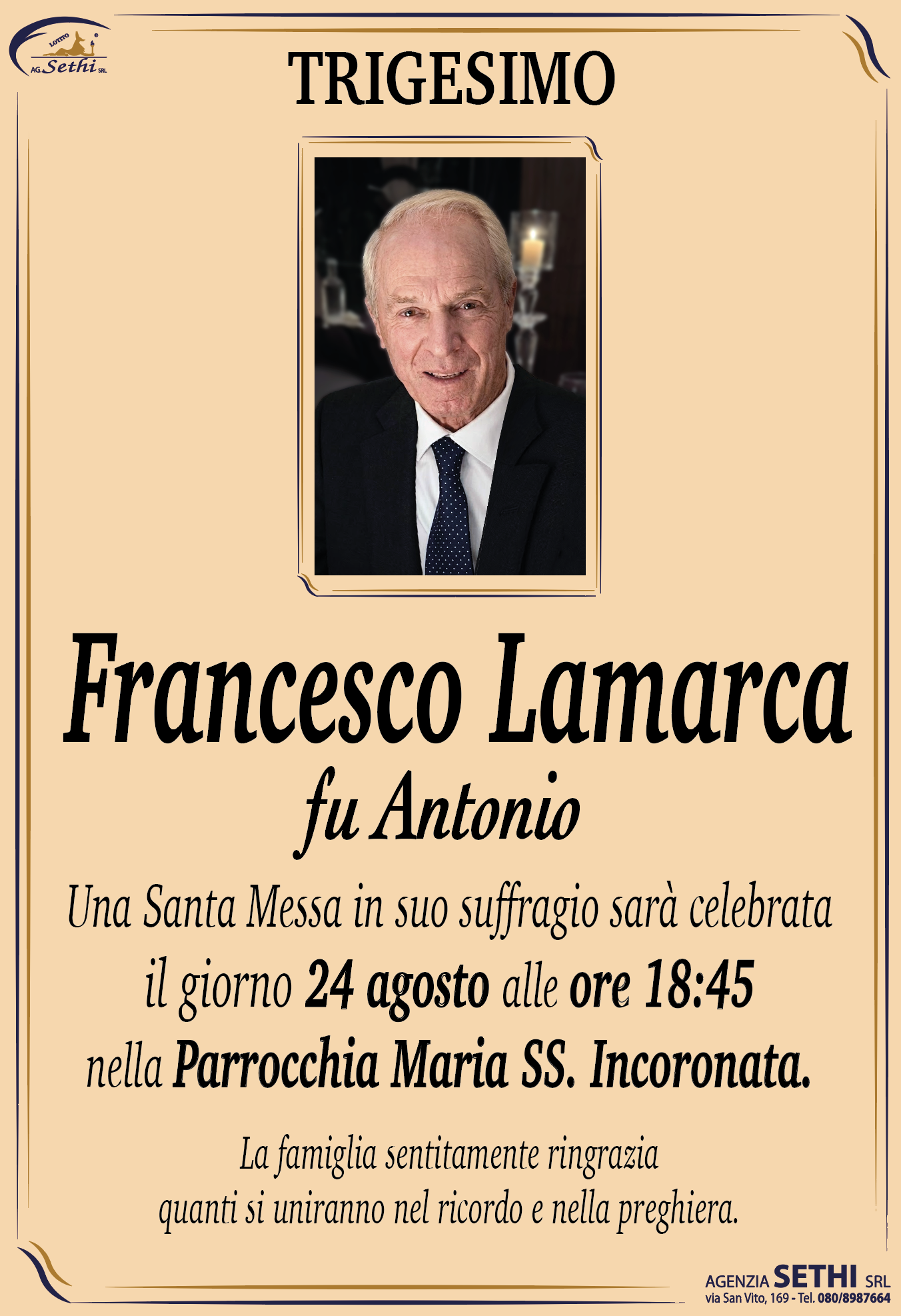 Trigesimo Francesco Lamarca fu Antonio