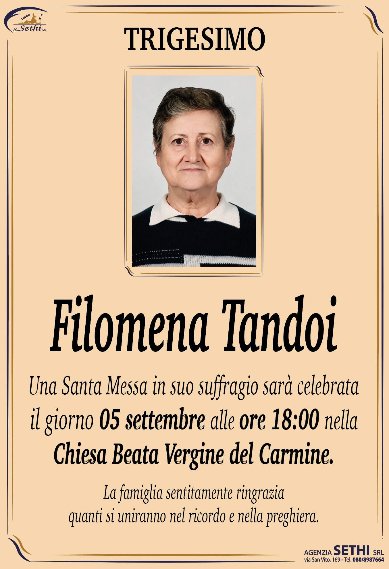 Trigesimo Filomena Tandoi
