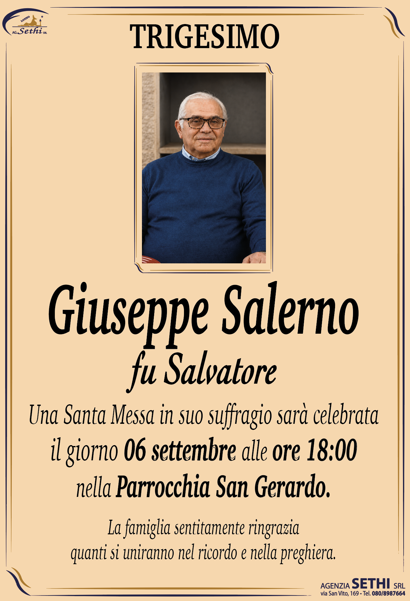 Trigesimo Giuseppe Salerno fu Salvatore (Autista)
