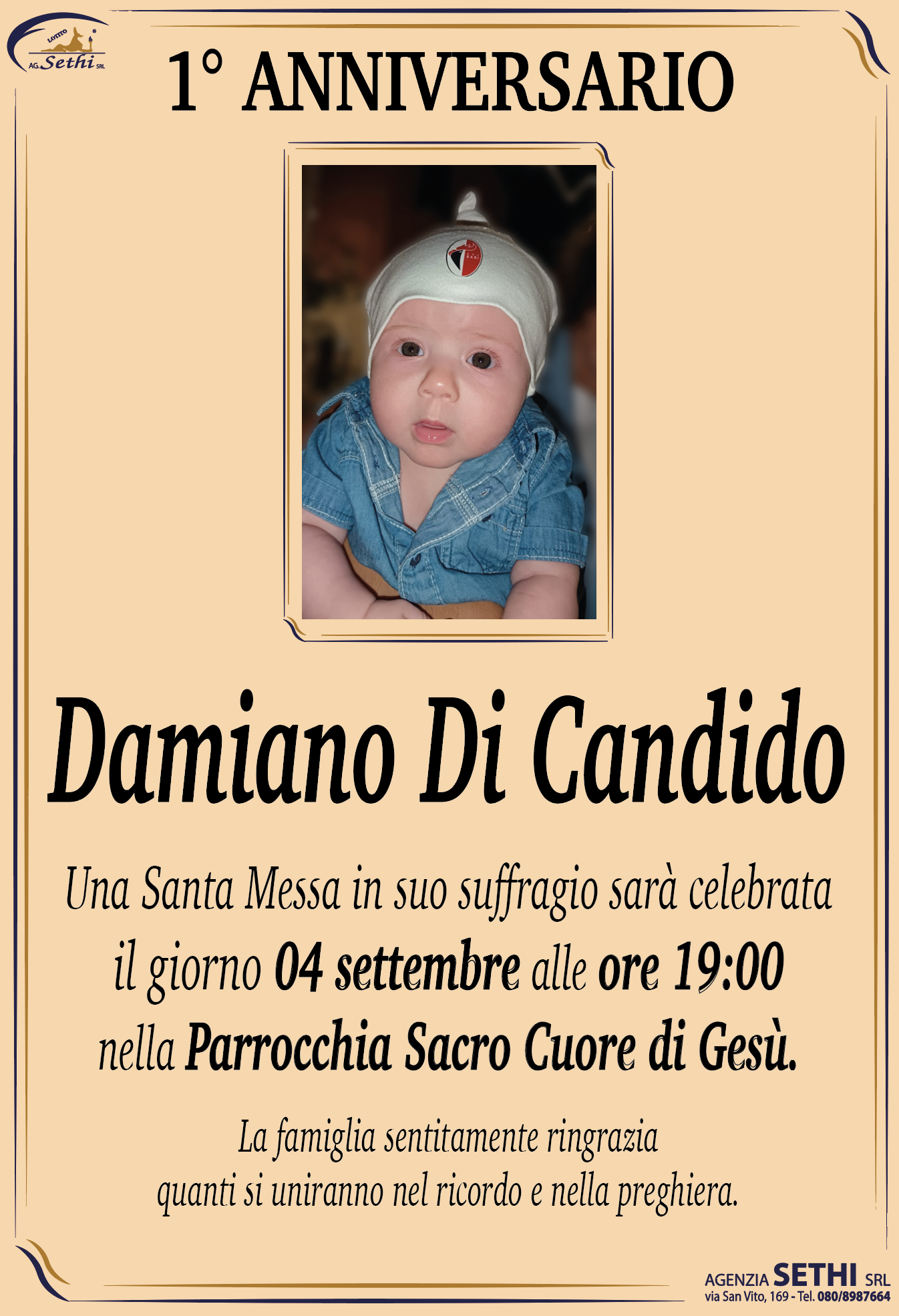 1° anniversario Damiano Di Candido
