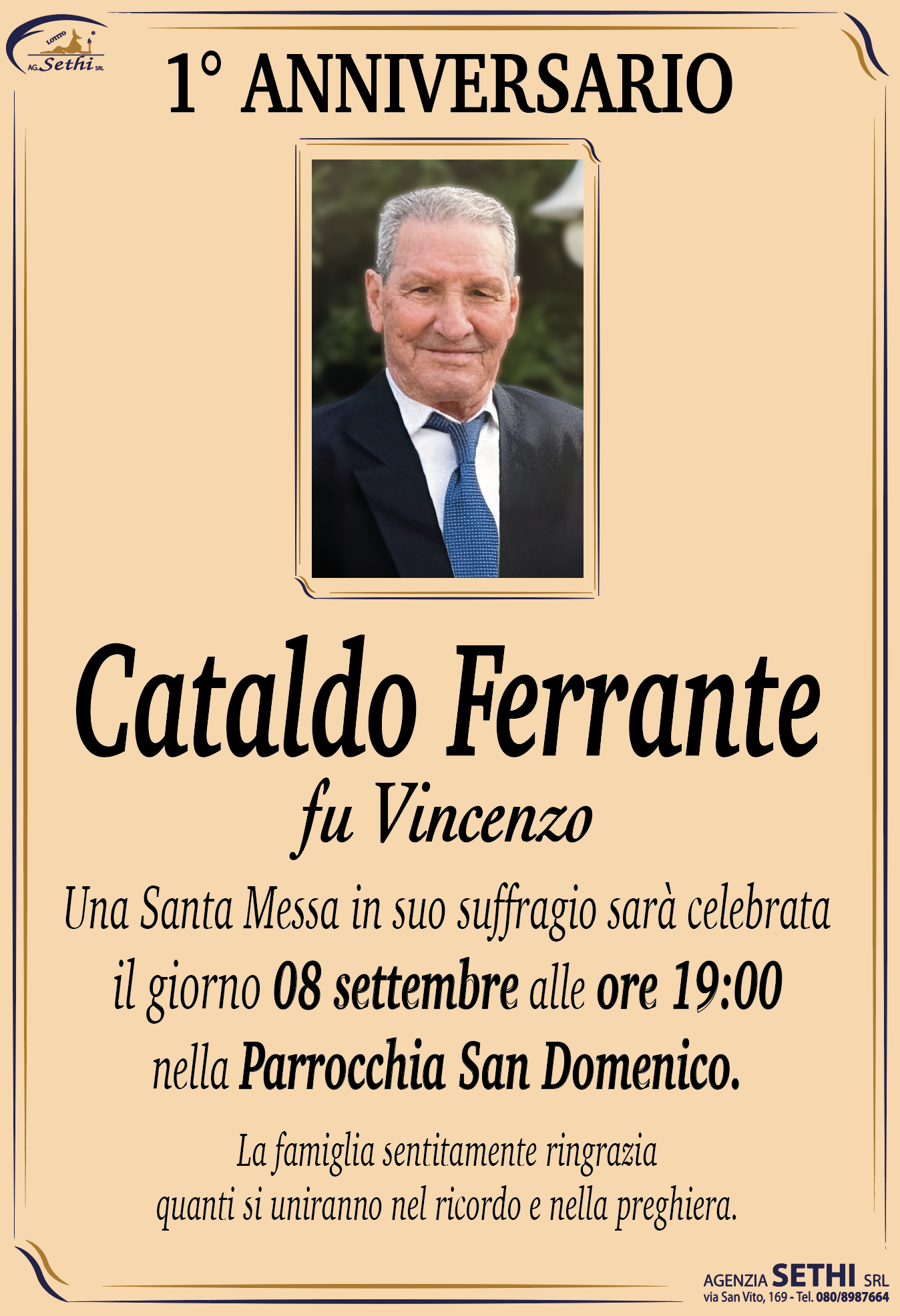 1° anniversario Cataldo Ferrante fu Vincenzo