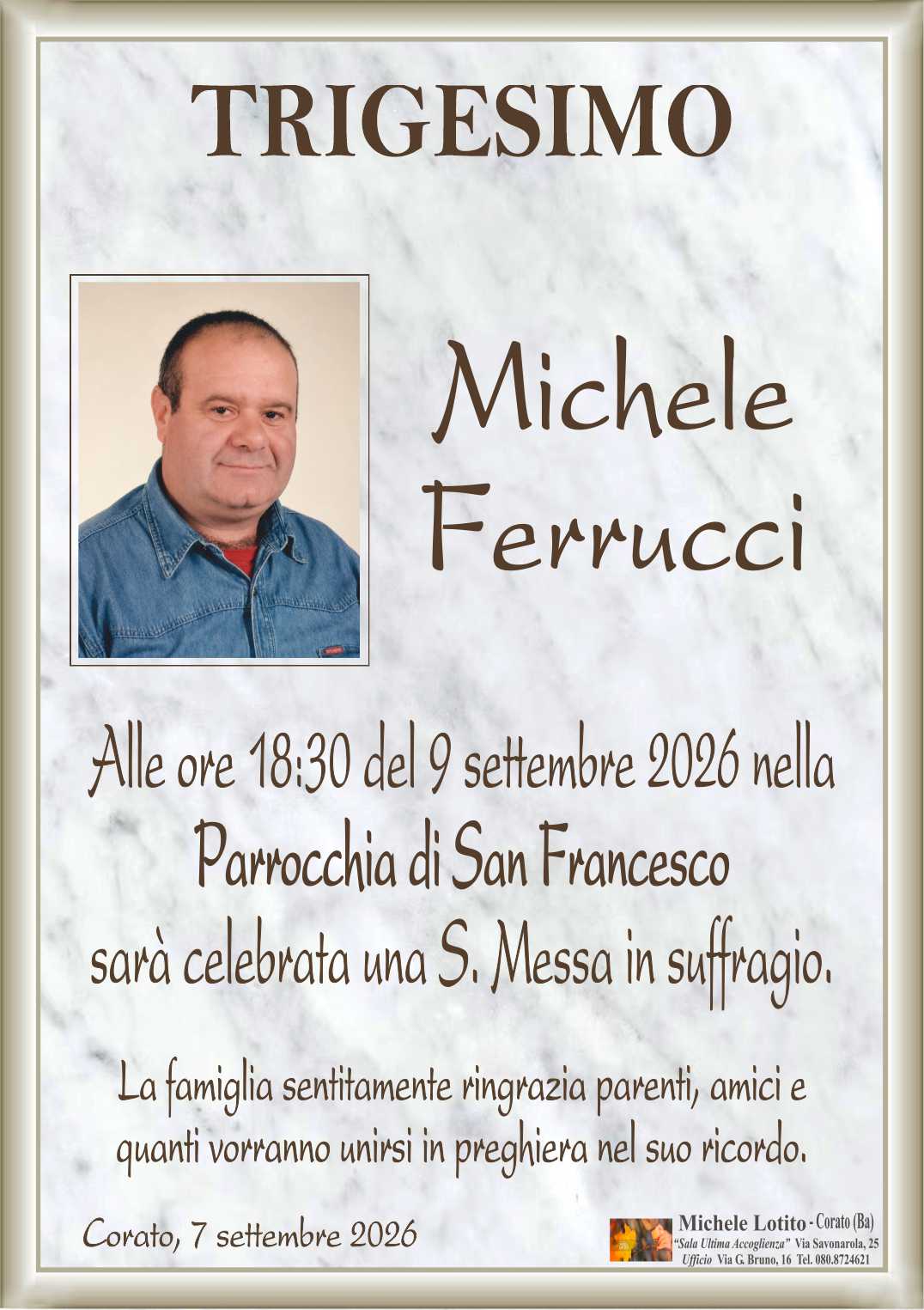 Trigesimo MICHELE FERRUCCI