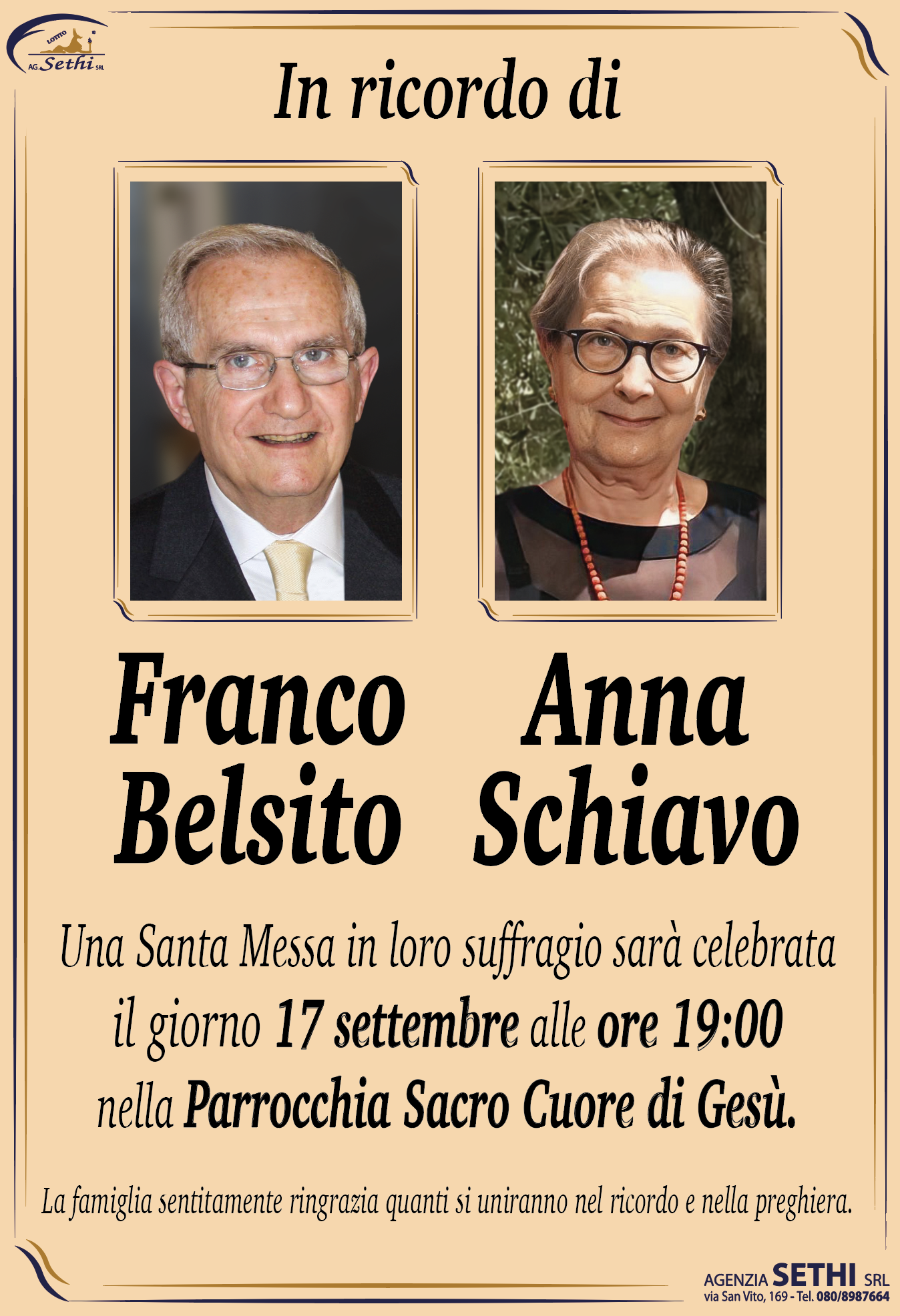 Commemorazione Anna Schiavo ved. Belsito