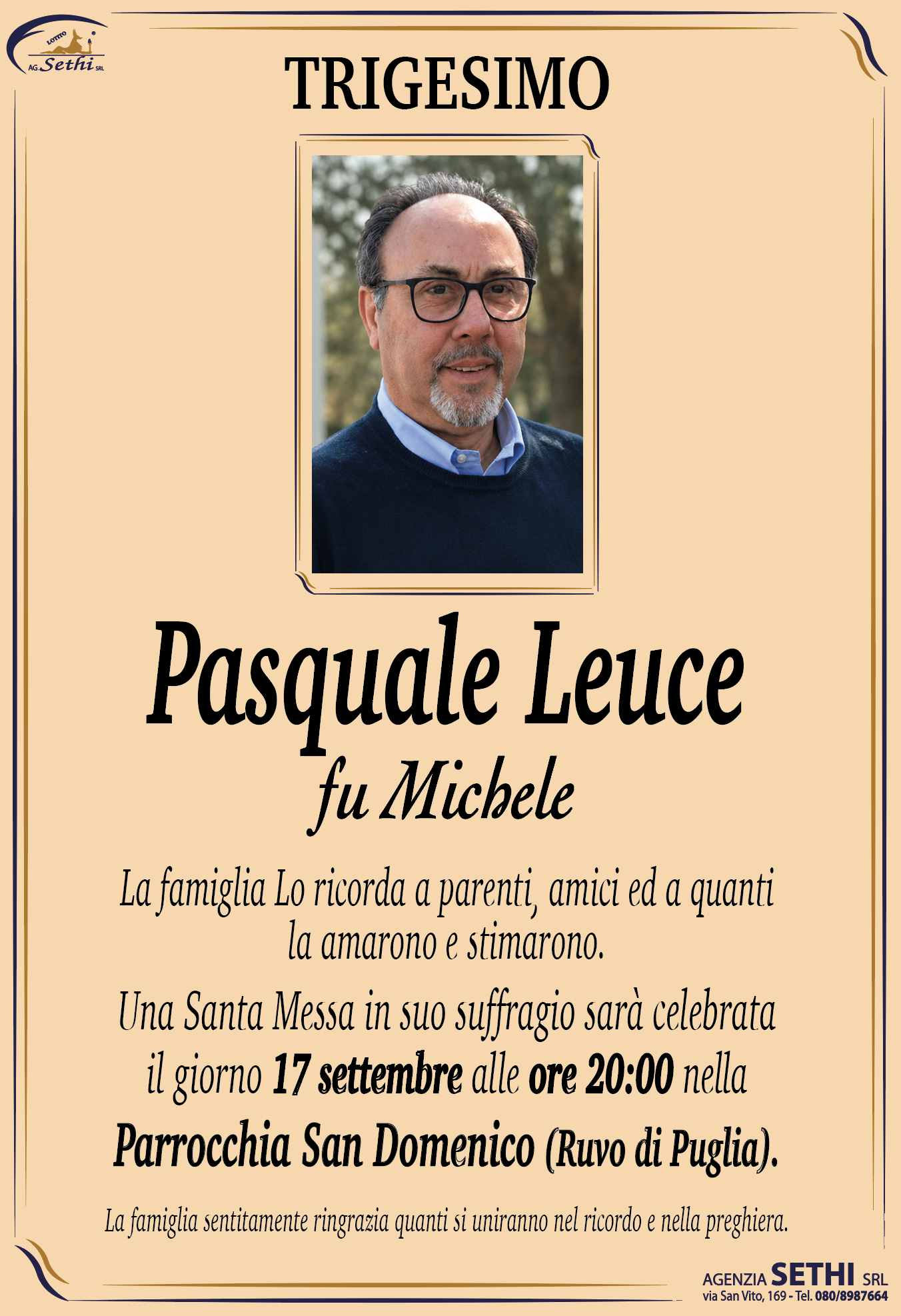 Trigesimo Pasquale Leuce fu Michele