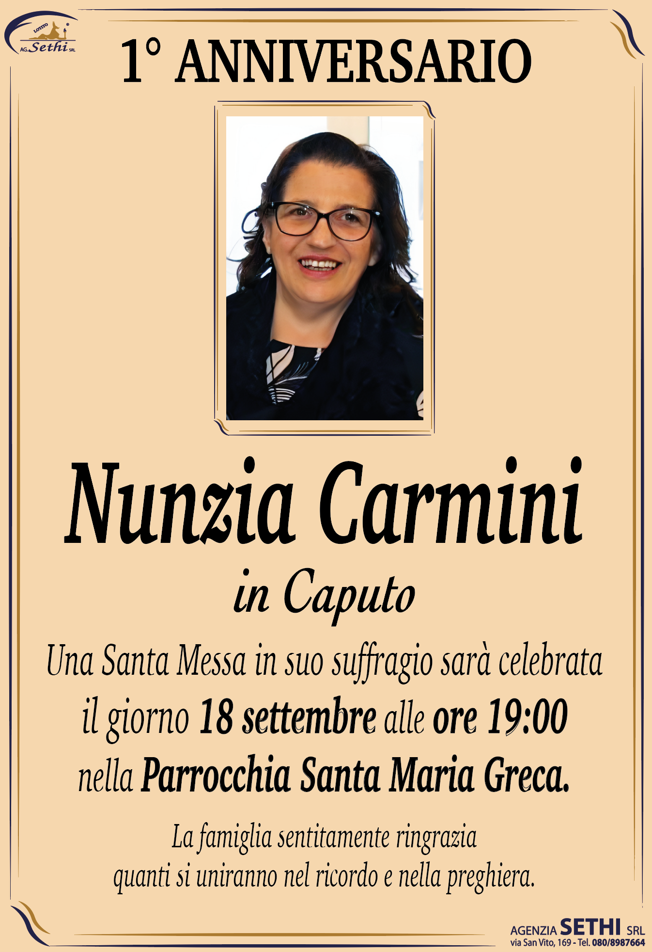 1° anniversario Nunzia Carmini in Caputo