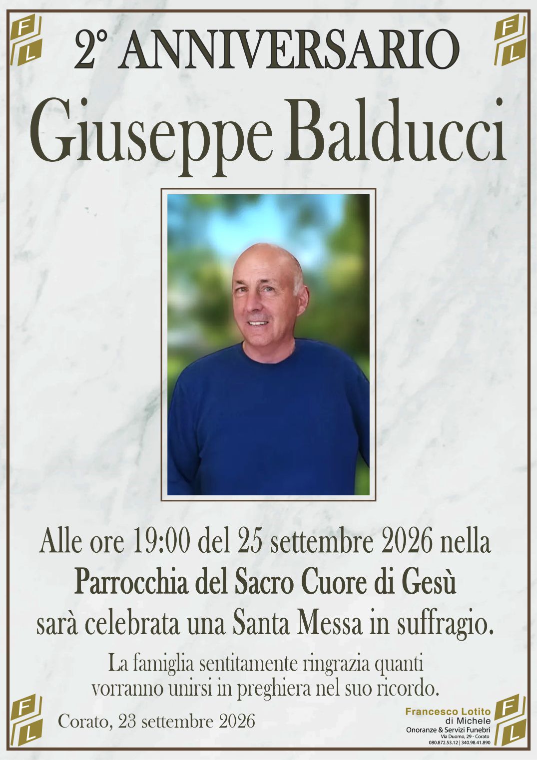 2° anniversario Giuseppe BALDUCCI