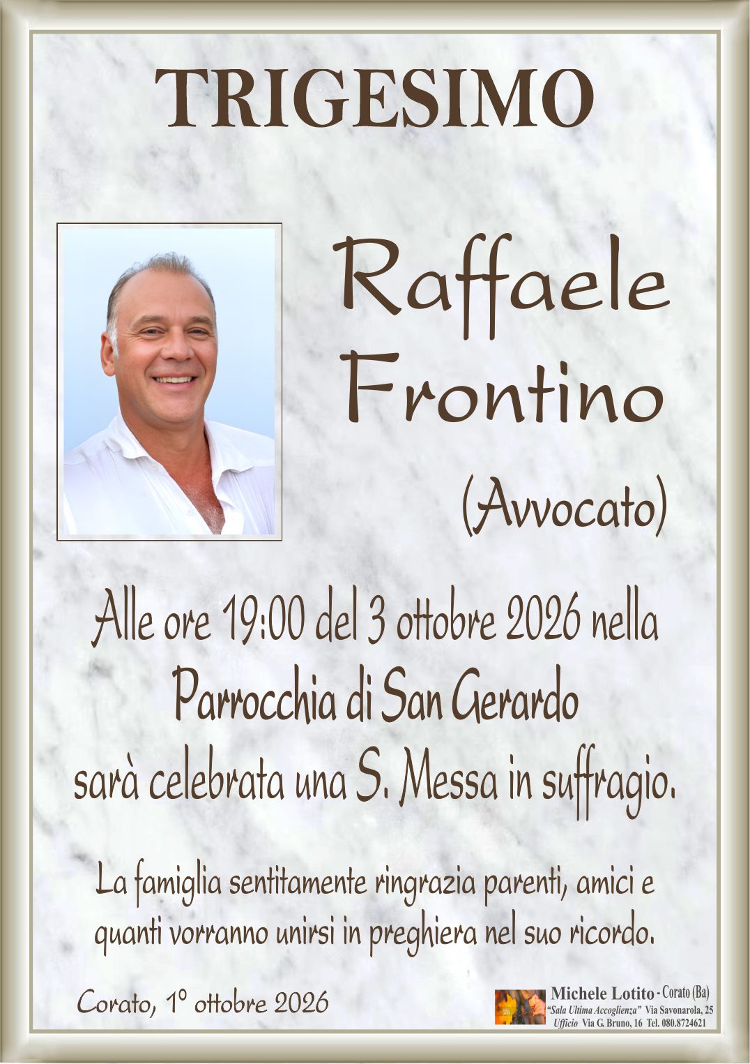 Trigesimo RAFFAELE FRONTINO (Avvocato)