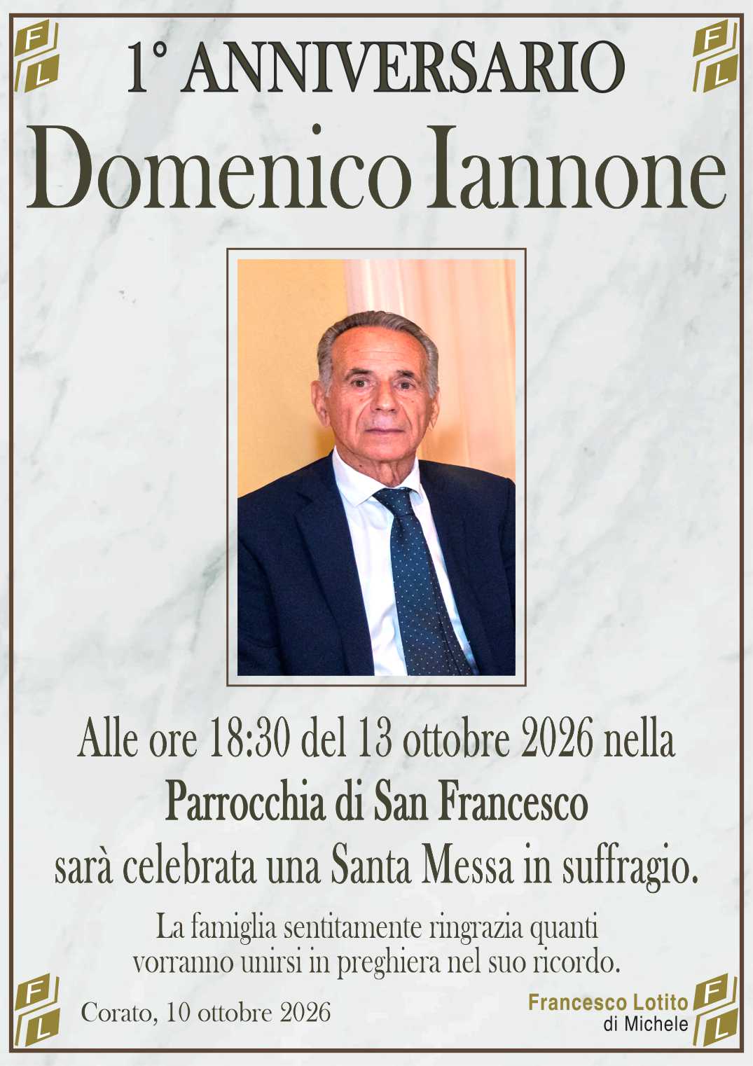 1° anniversario Domenico IANNONE
