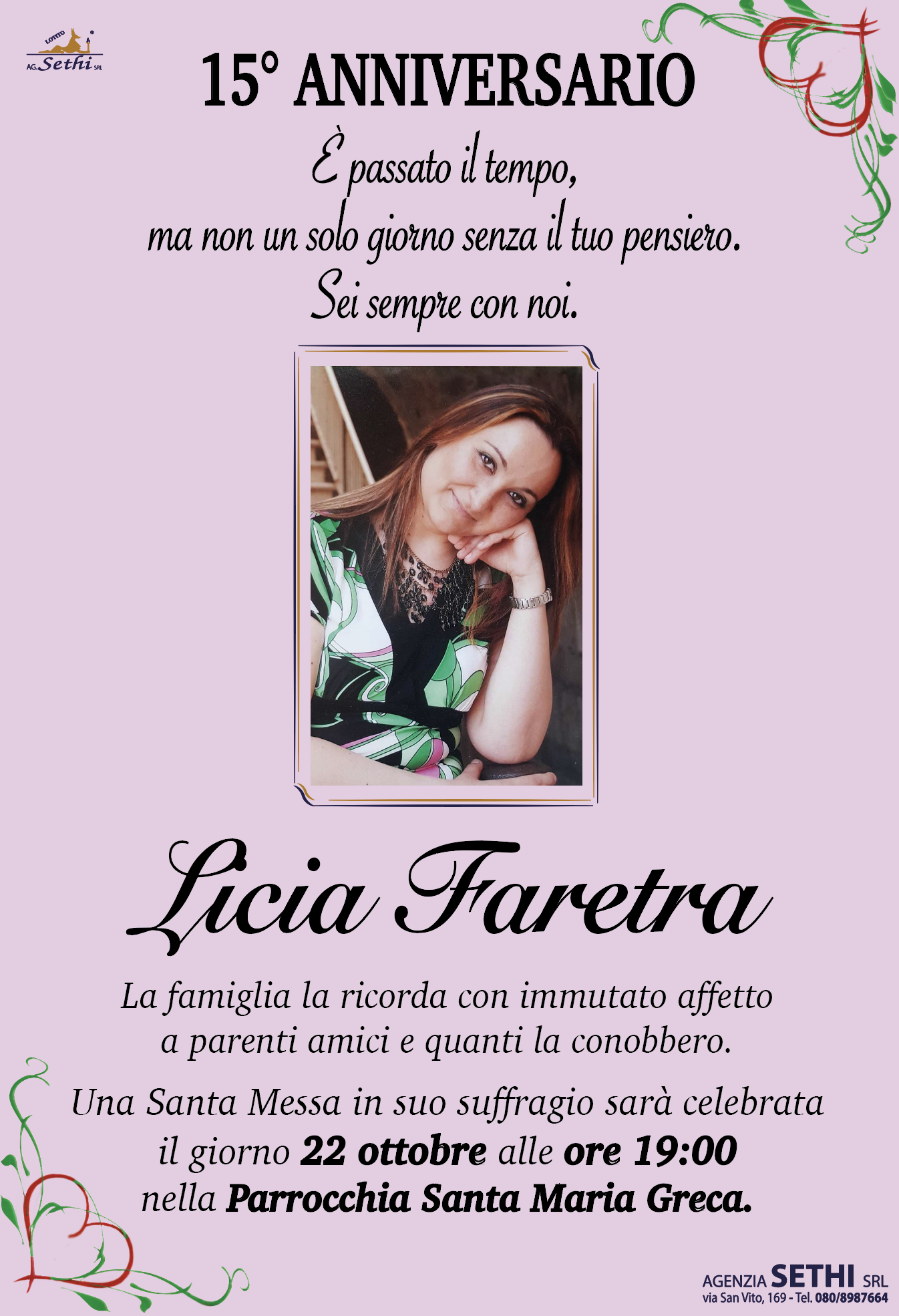 15° anniversario Licia Faretra