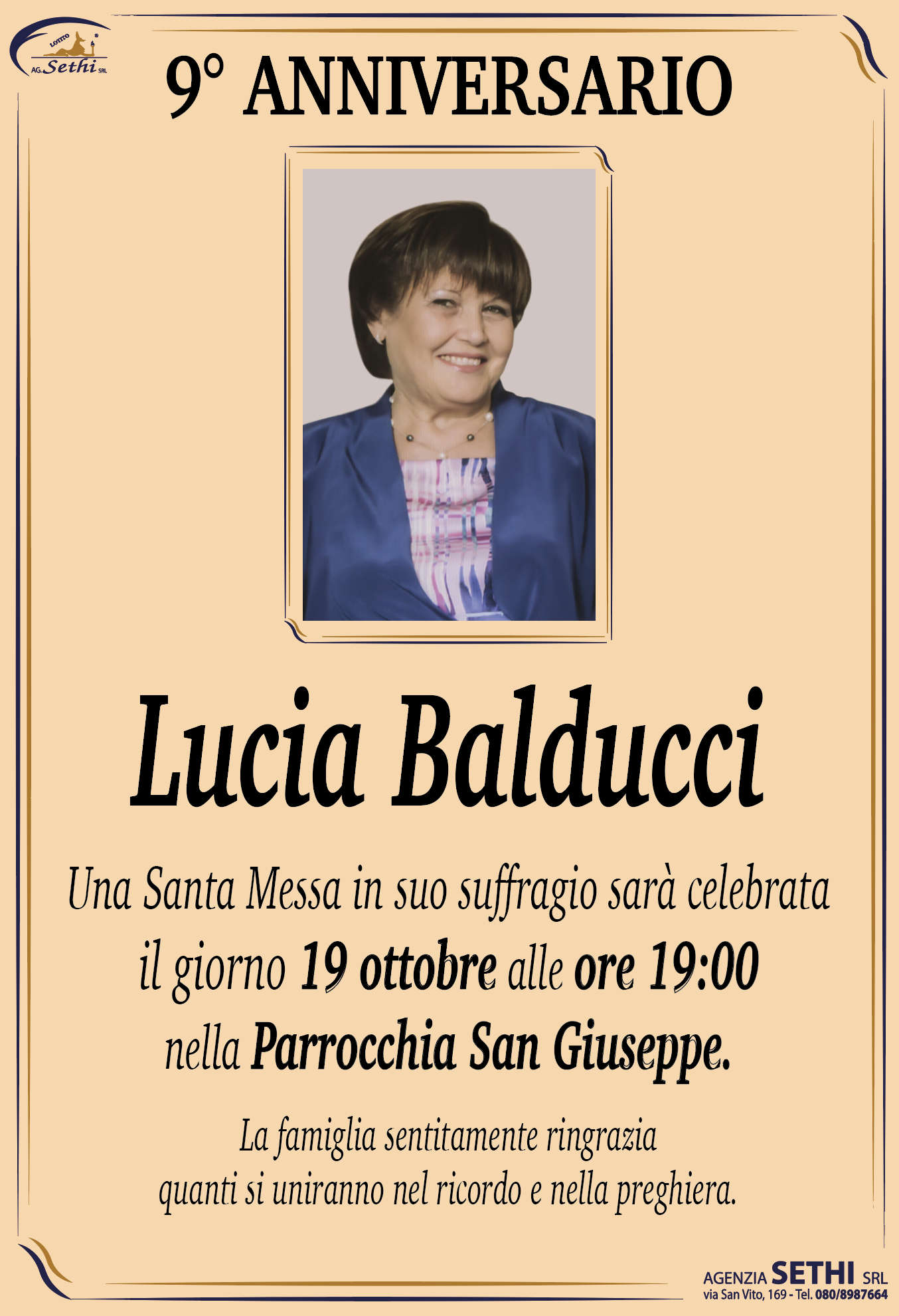 9° anniversario Lucia Balducci