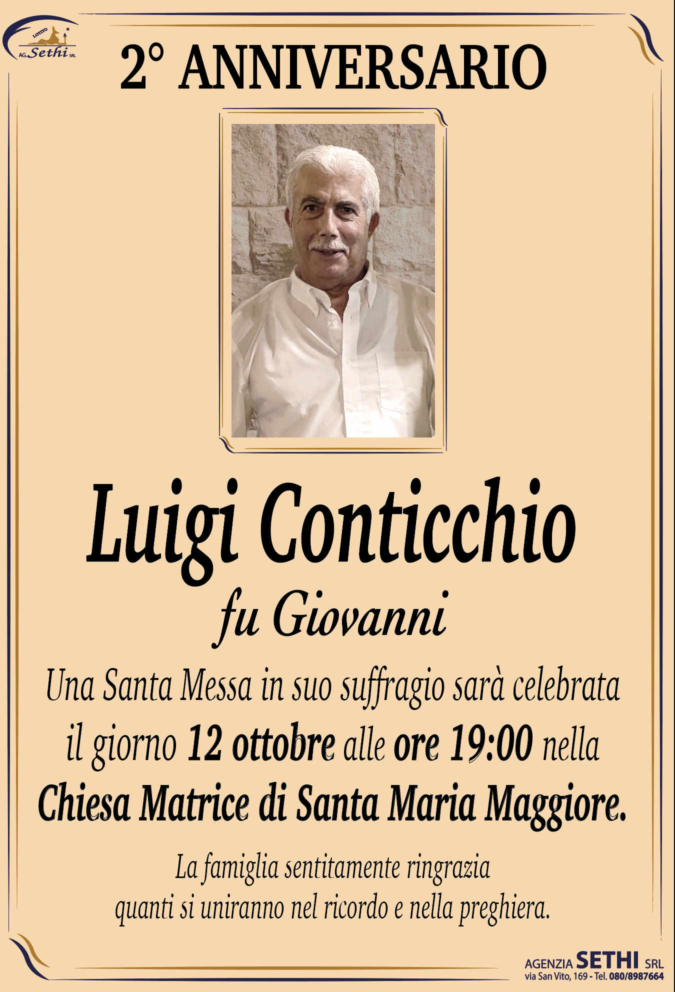 2° anniversario Luigi Conticchio fu Giovanni