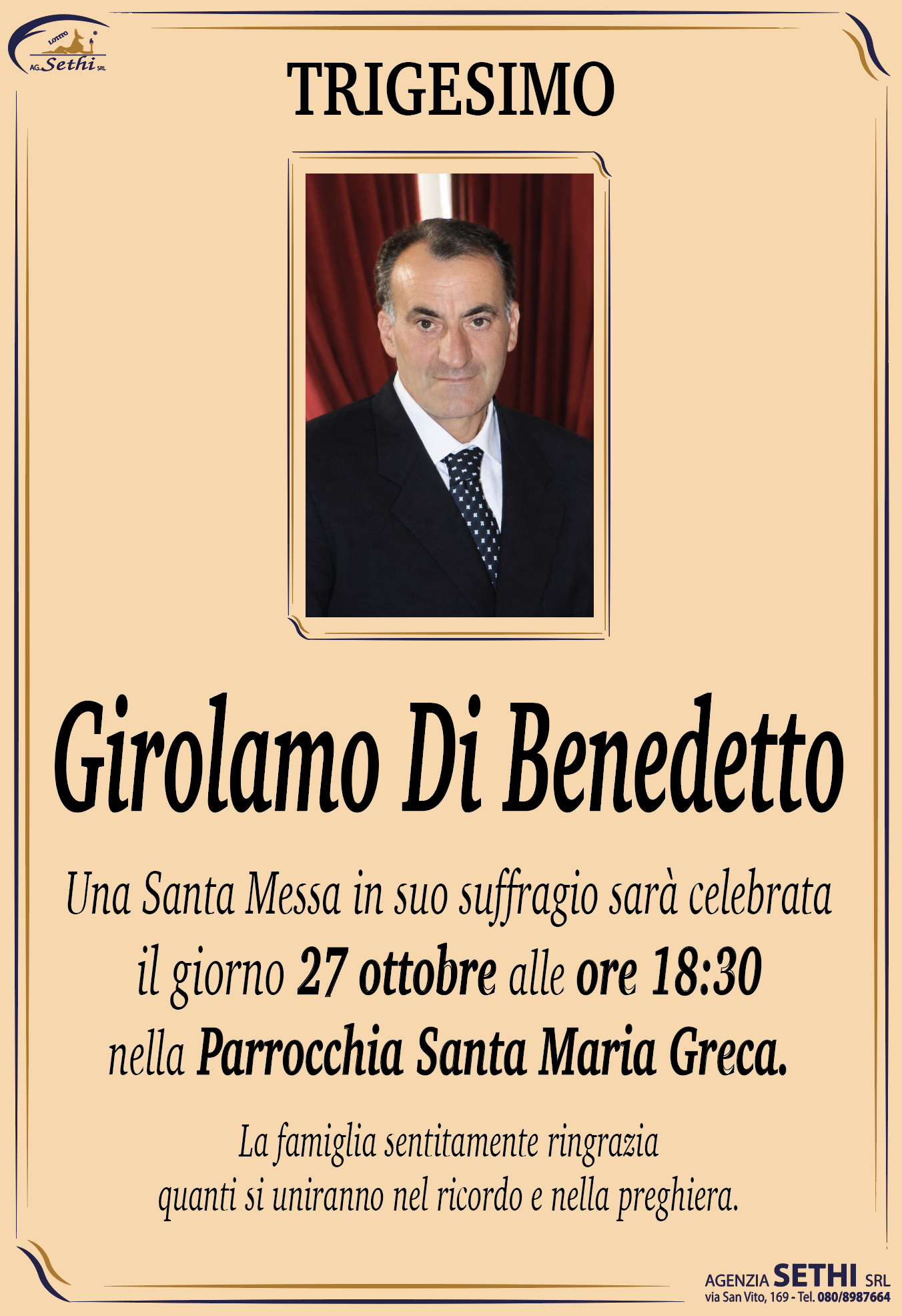 Trigesimo Girolamo Di Benedetto