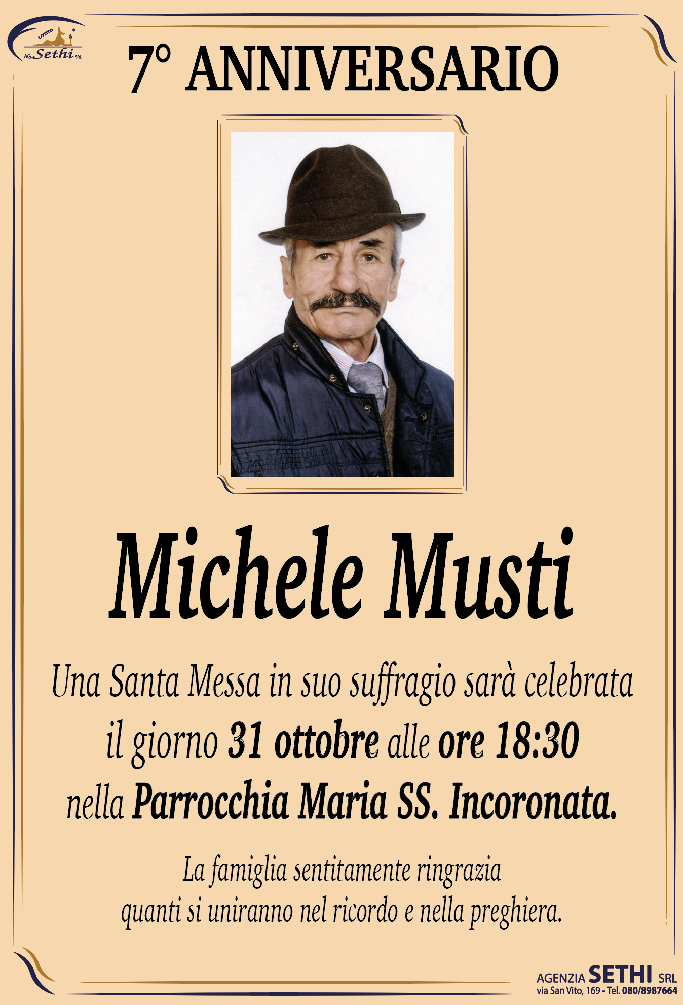 7° anniversario Michele Musti
