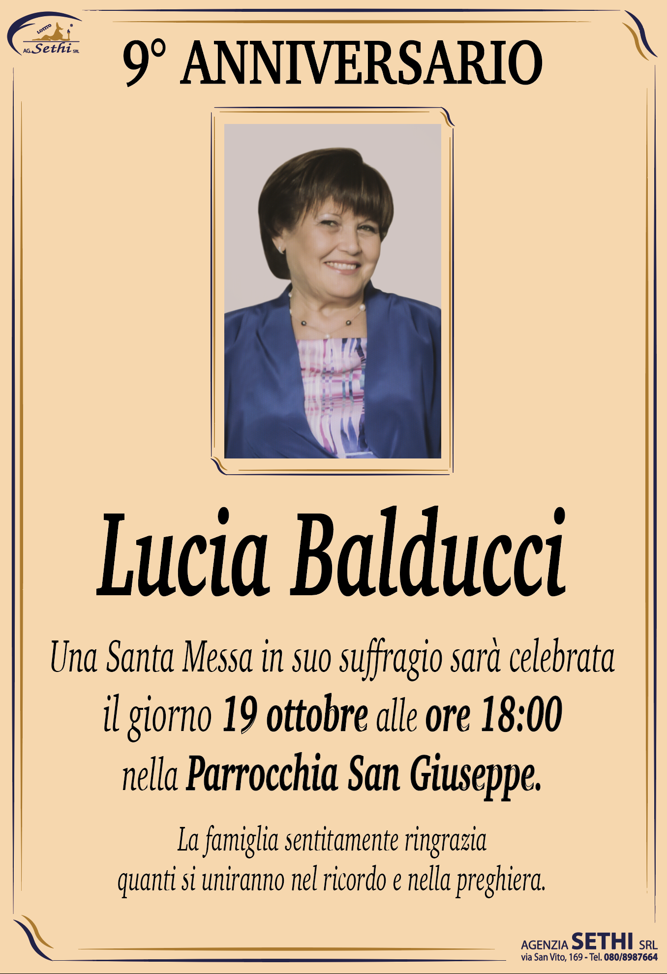 9° anniversario Lucia Balducci