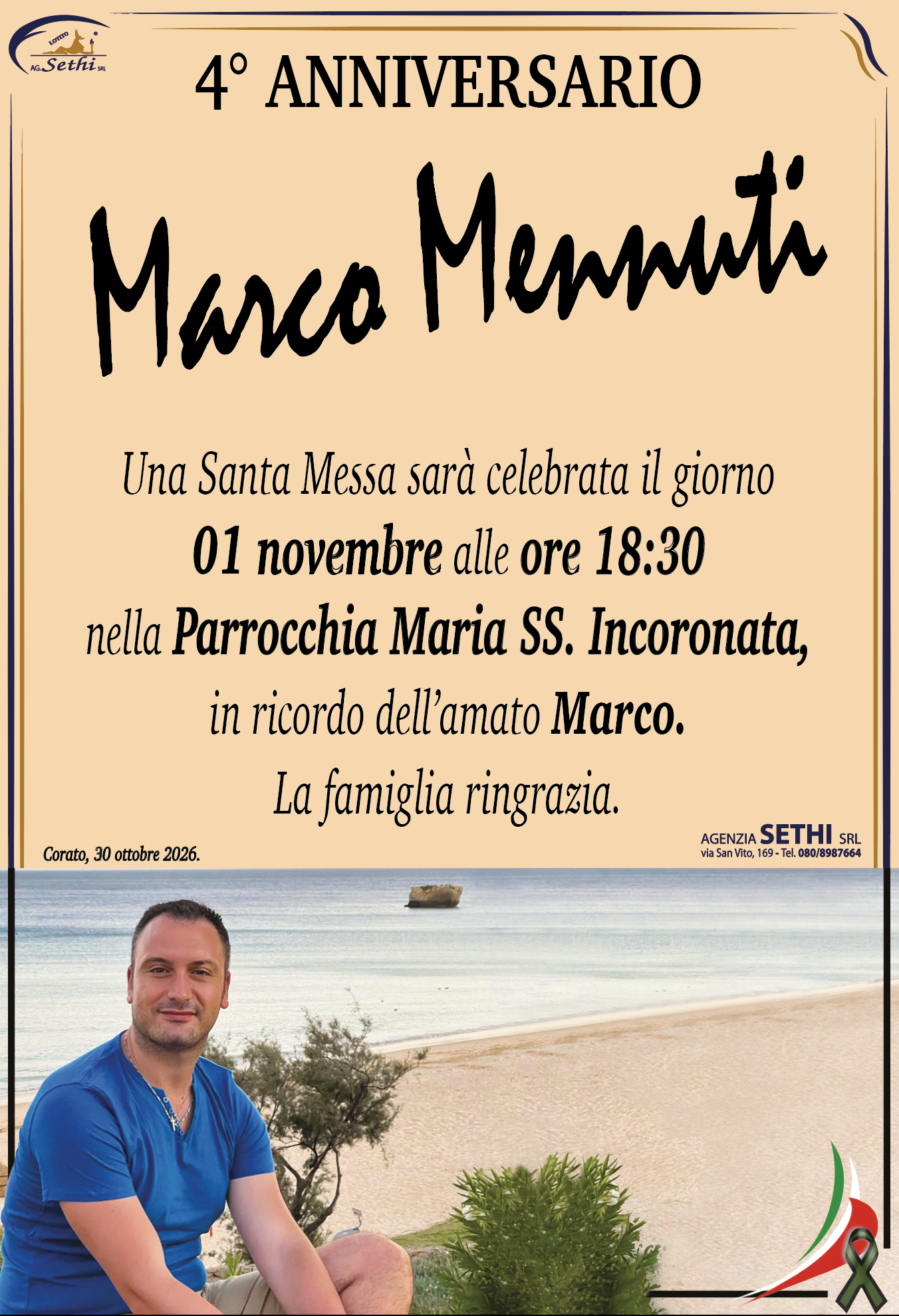 4° anniversario Marco Mennuti