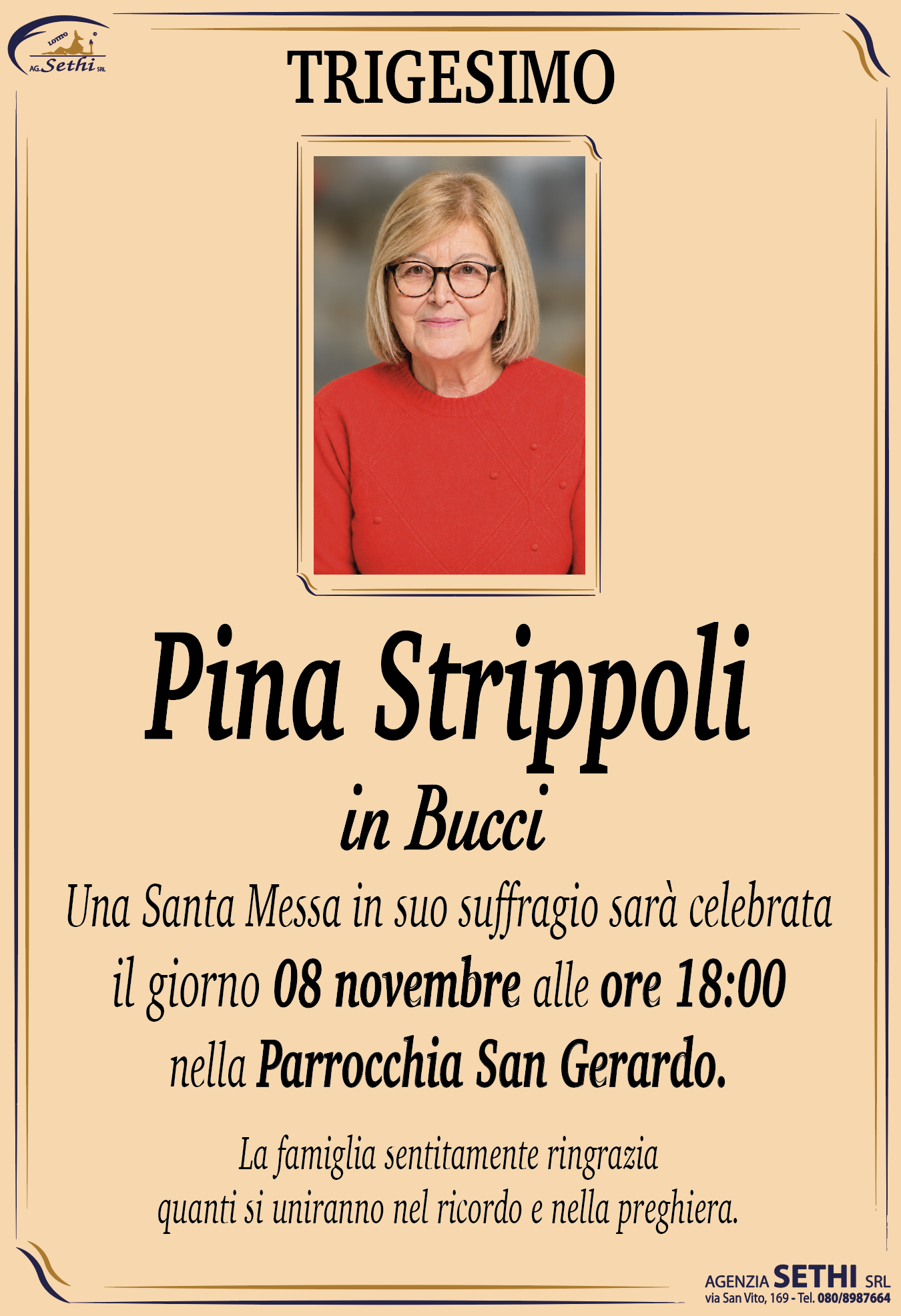 Trigesimo Pina Strippoli in Bucci
