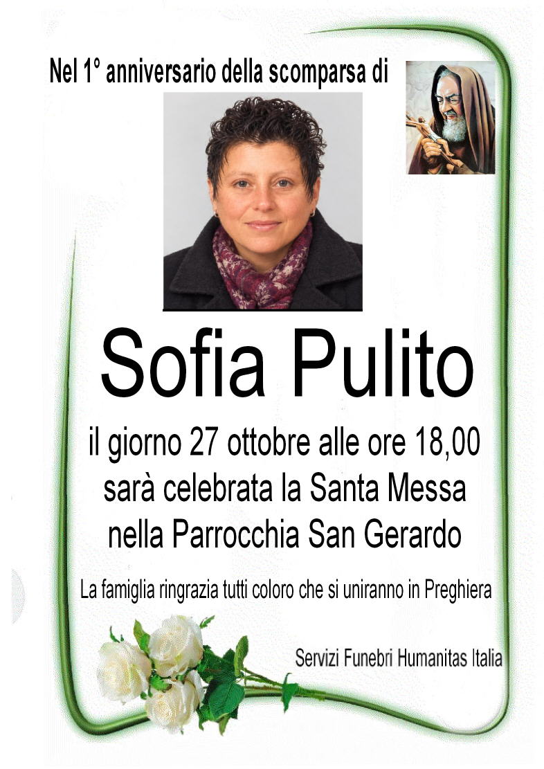 primo anniversario Sofia Pulito