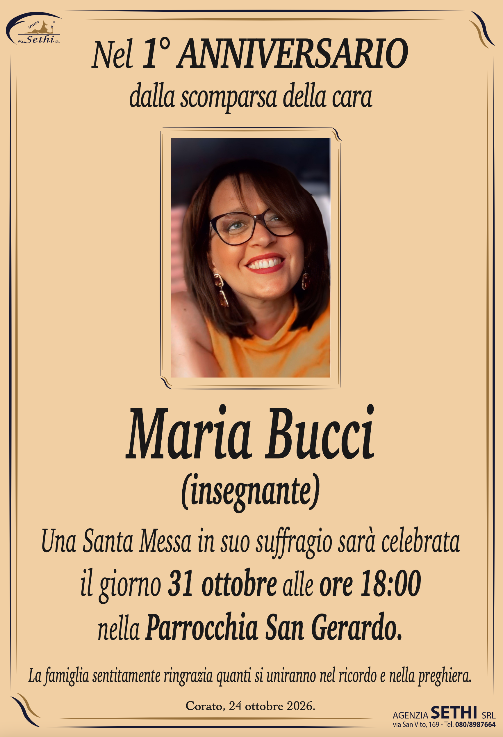 1° Maria Bucci (insegnante di scuola elementare)