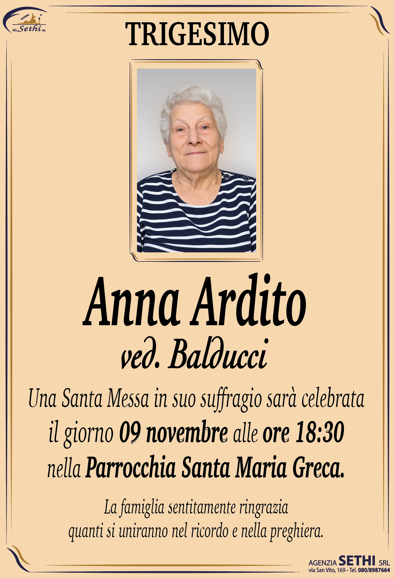 Trigesimo Anna Ardito ved. Balducci