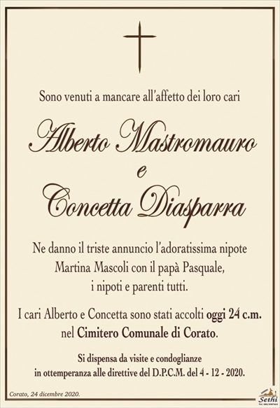 Concetta Diasparra
e
Alberto Mastromauro